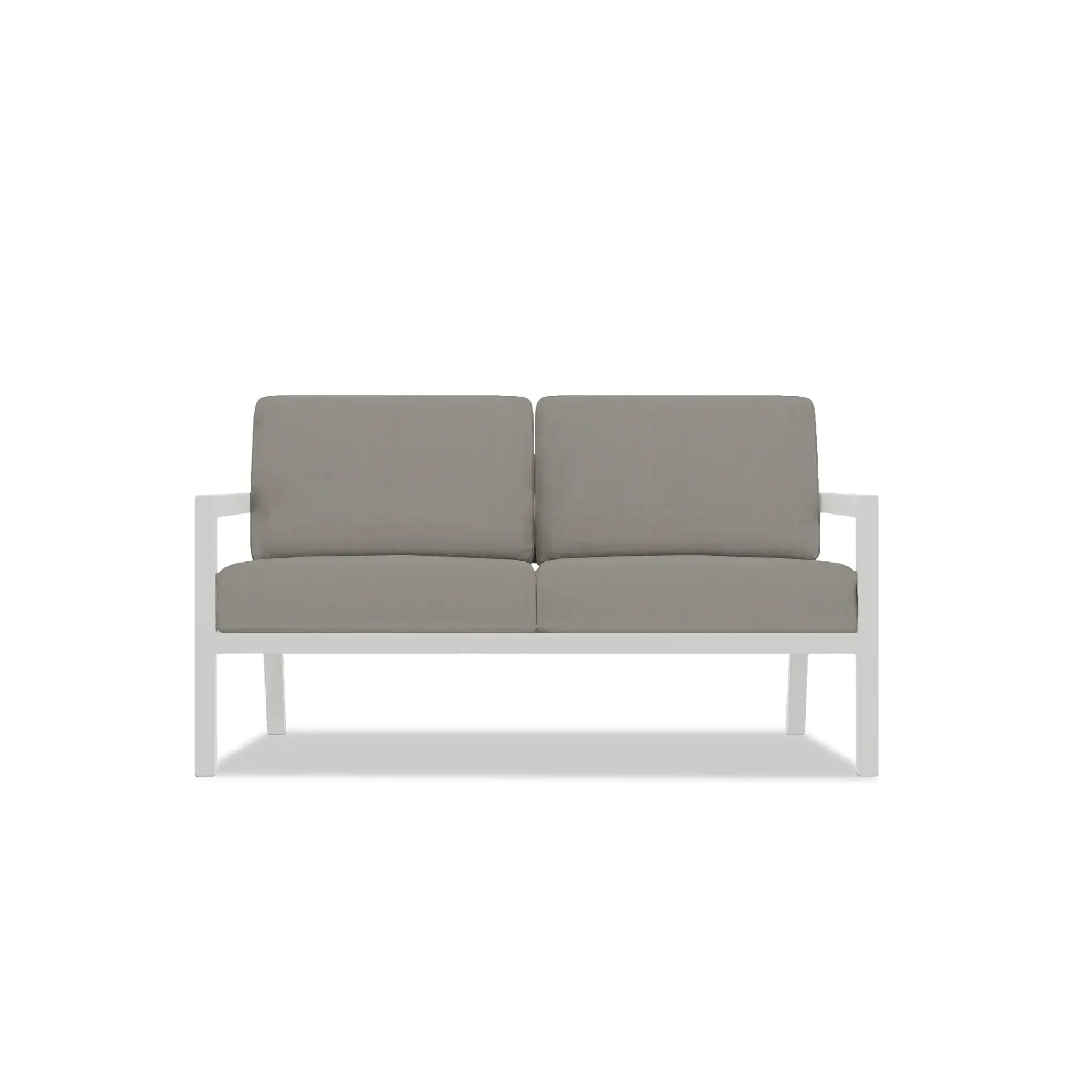 Pacifica 4 Piece Sofa Set#Finish_White#Fabric_Canvas Charcoal