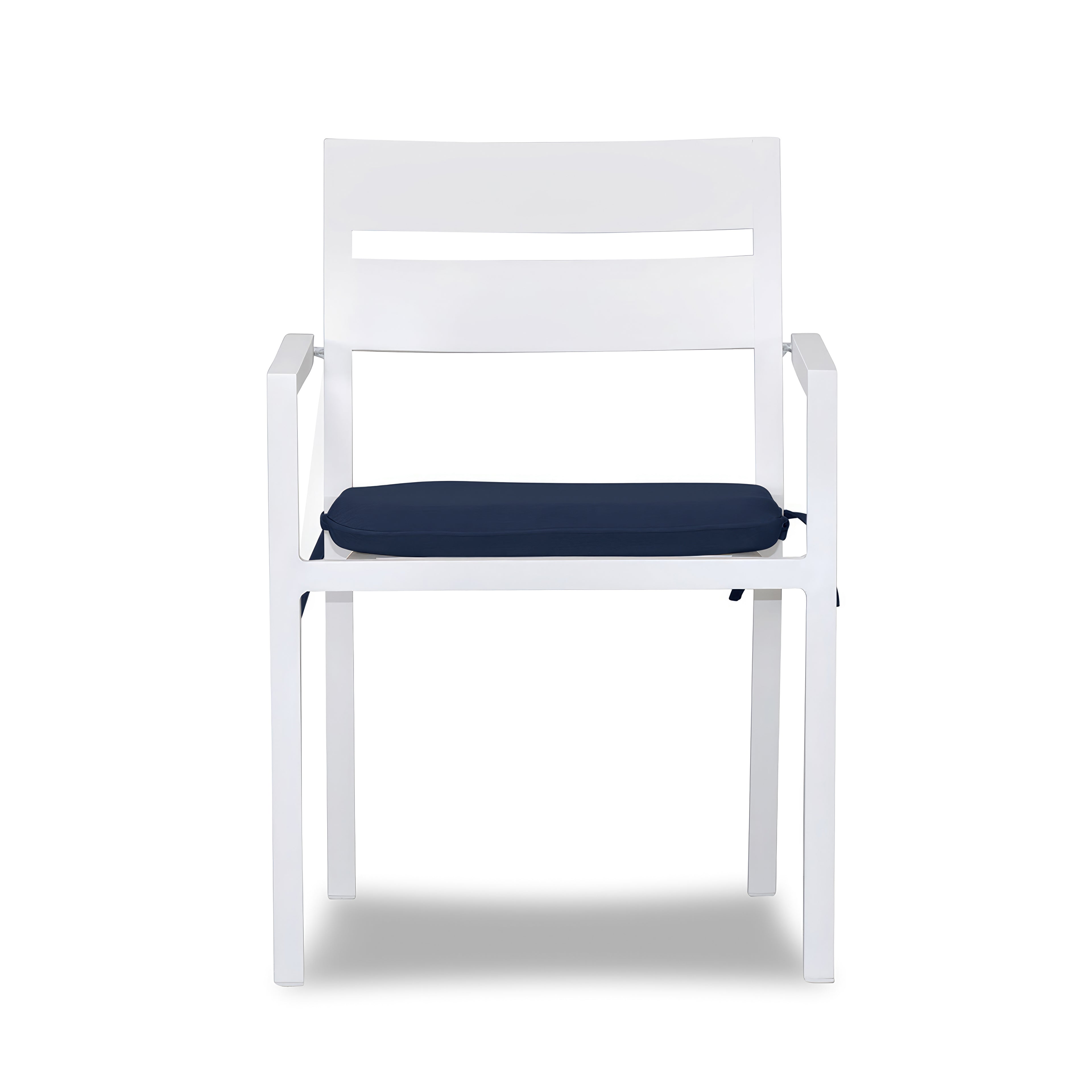 Pacifica 9 Piece Rectangular Dining Set#Finish_White#Fabric_Spectrum Indigo