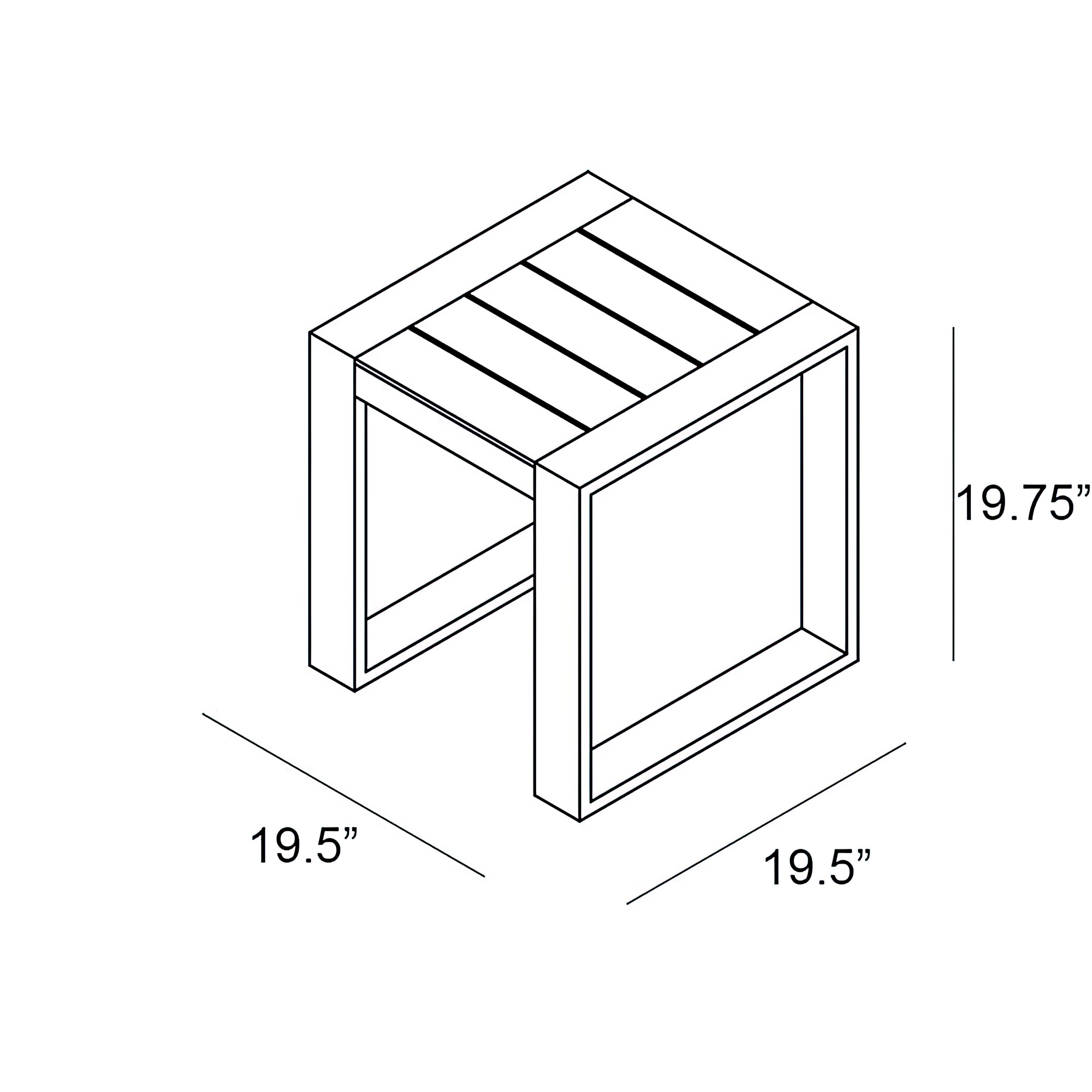 Avion 19" Square End Table
