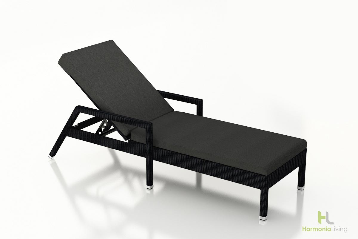 Urbana Reclining Chaise Lounge - Canvas Charcoal