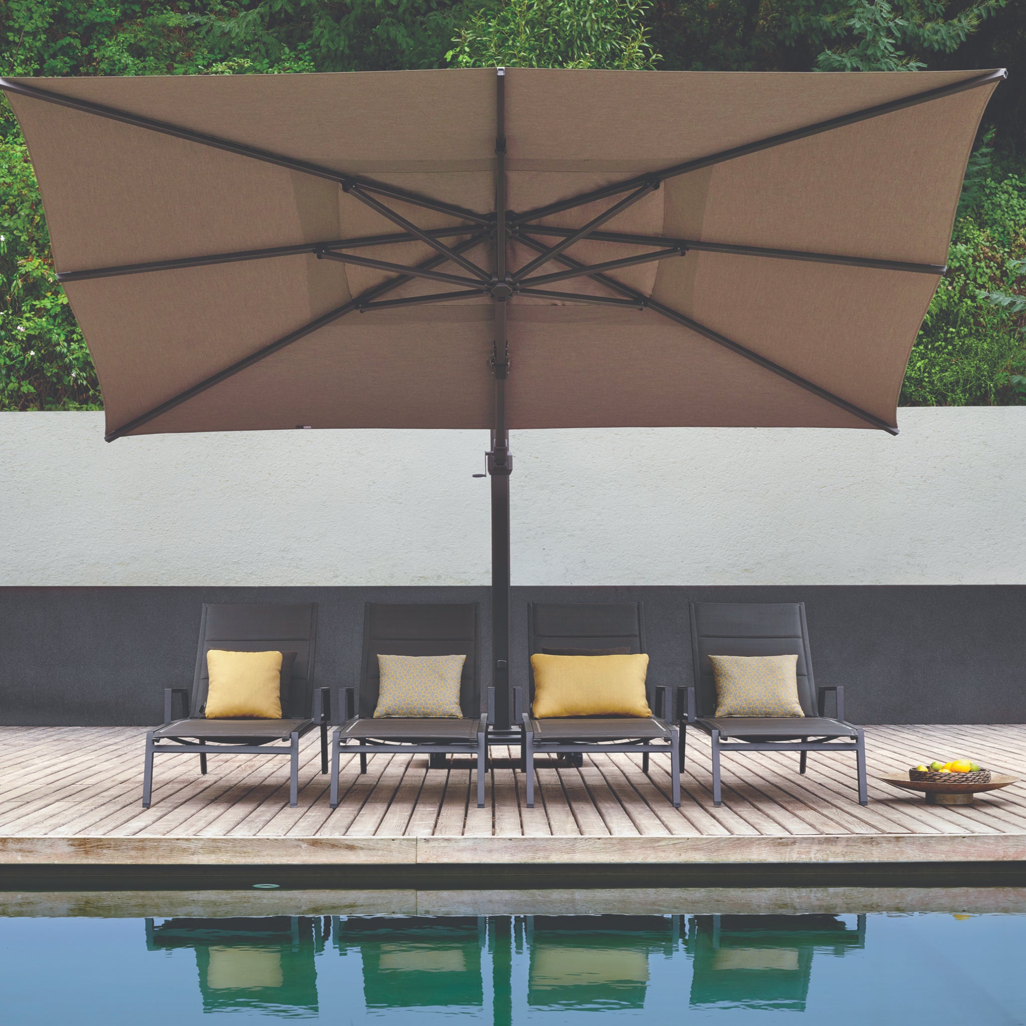 10' x 14' Rectangle Aluminum Sidepost Tilt Umbrella