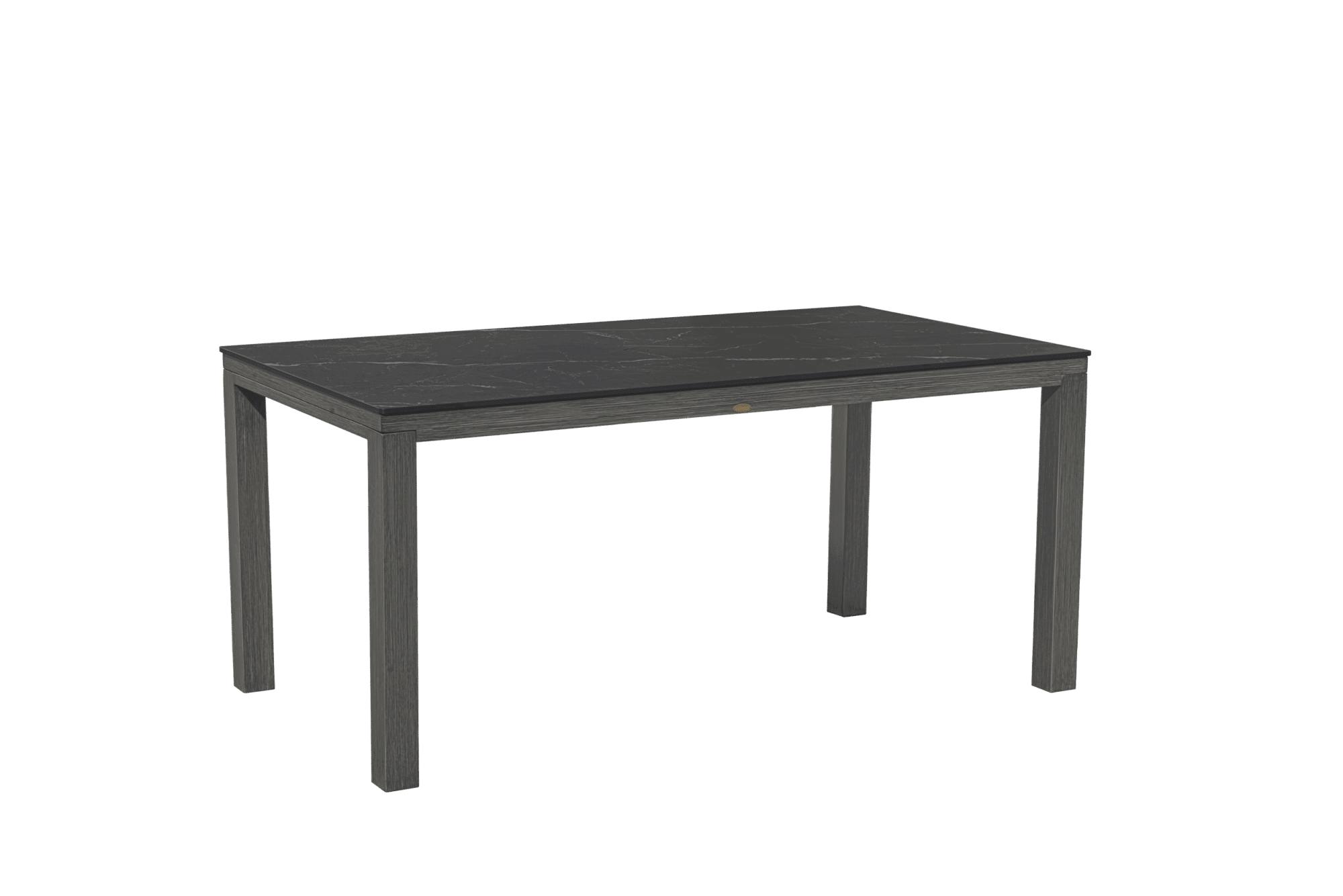Marbella Laguna 71" x 36" Rectangular Sintered Stone Dining Table with Umbrella Hole - Pietra Grey/Opal Grey