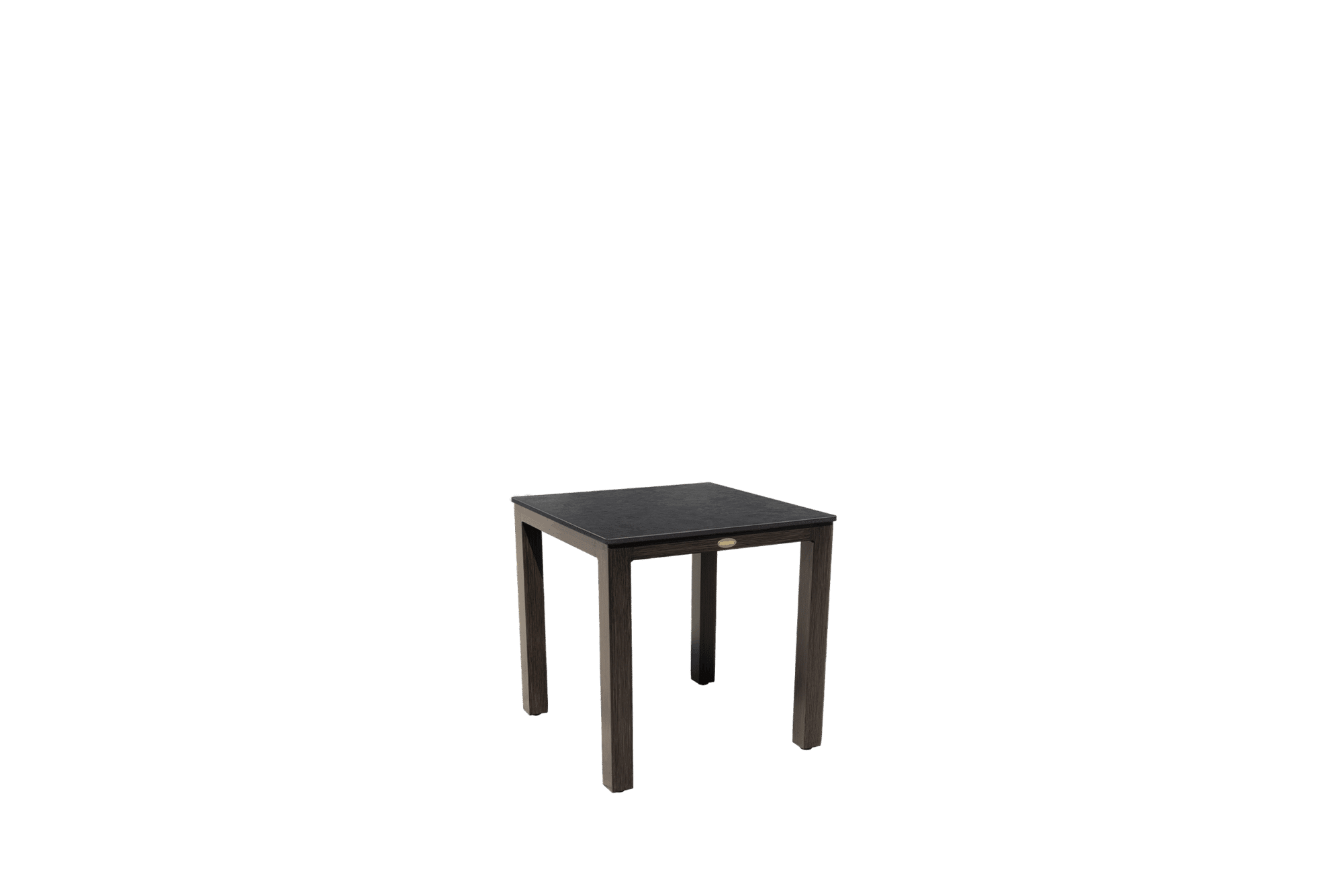 Marbella Laguna Sintered Stone End Table - Walnut/Rusty Umber