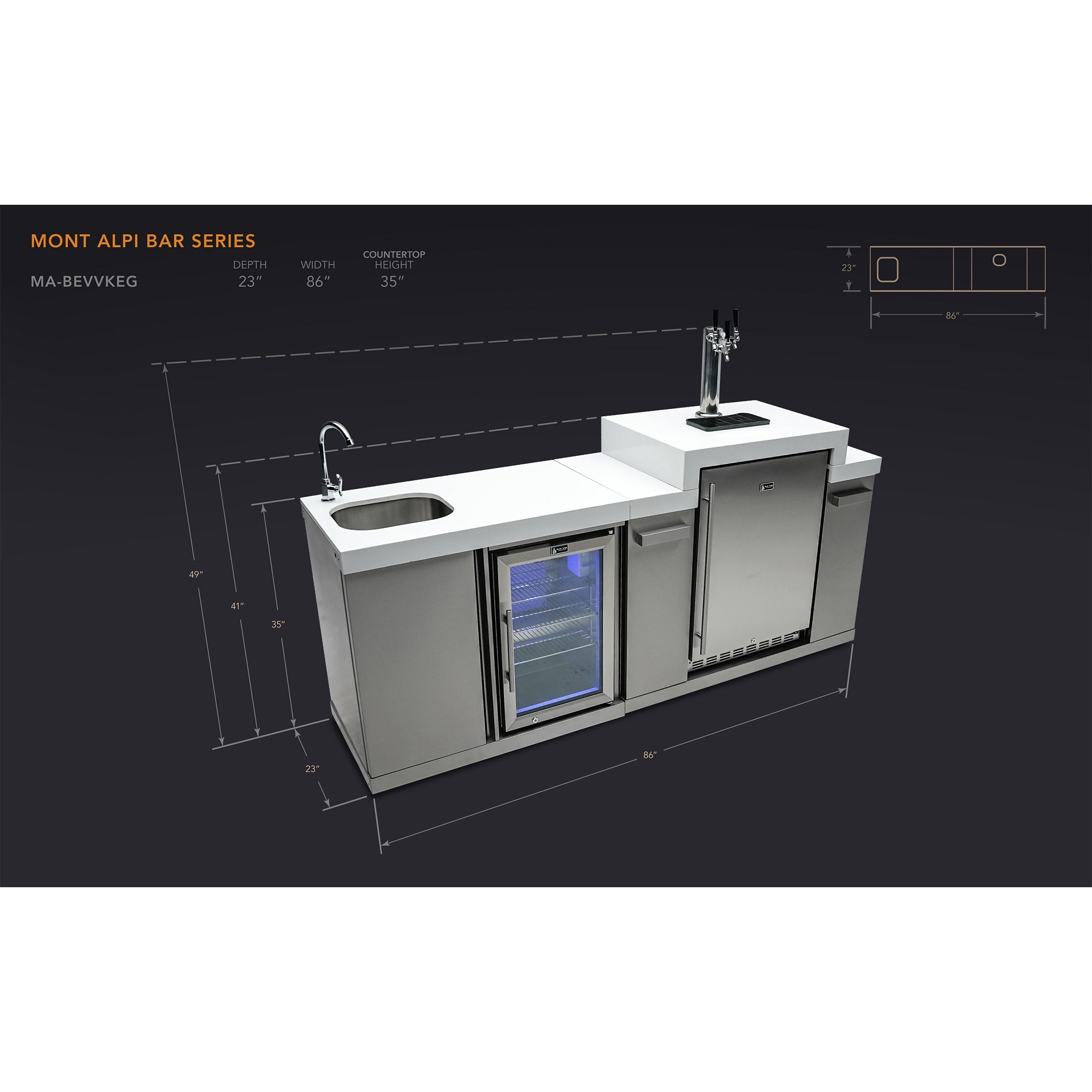 Beverage Center and Kegerator