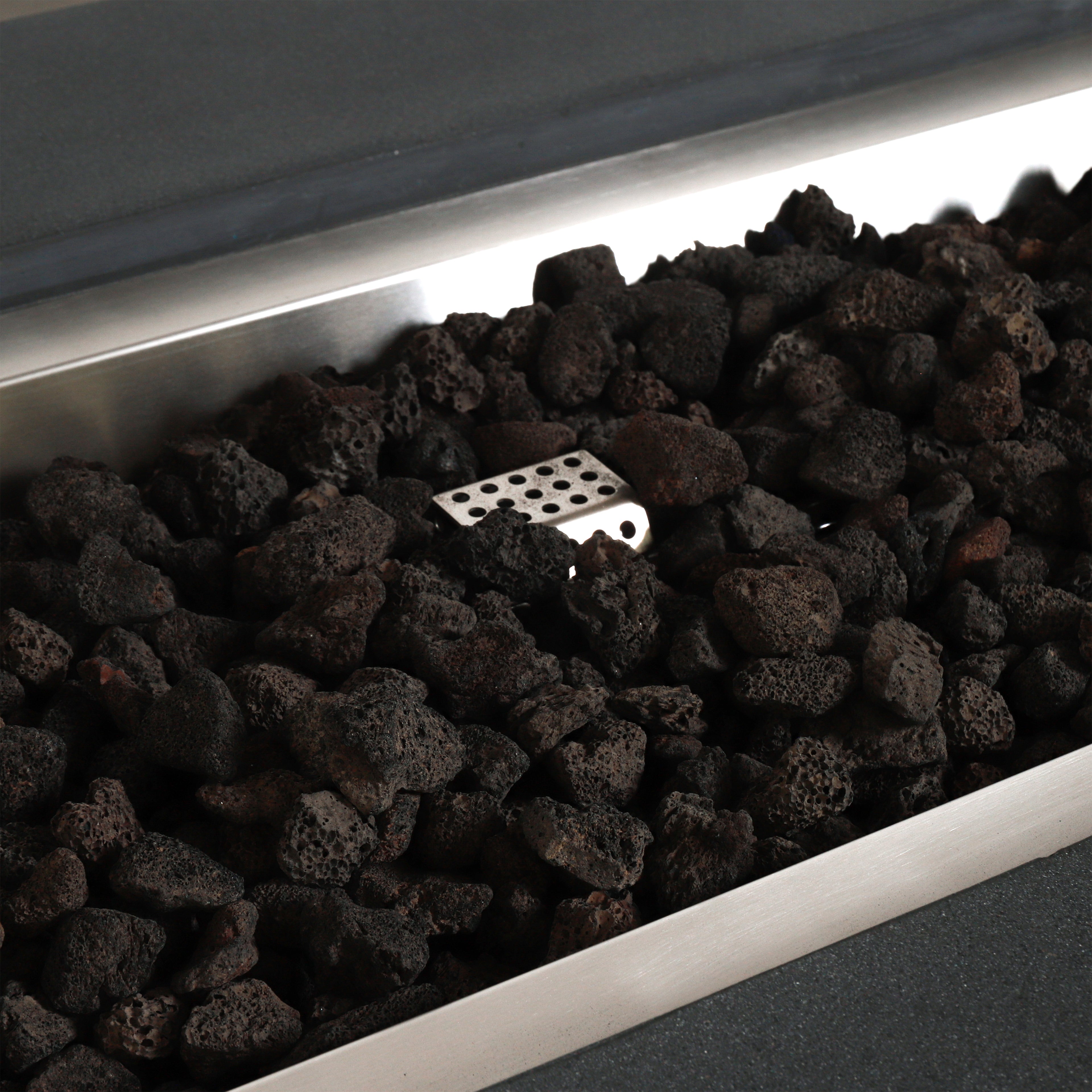 Beton 72" Rectangular Gas Fire Pit#Finish_Graphite (GR)