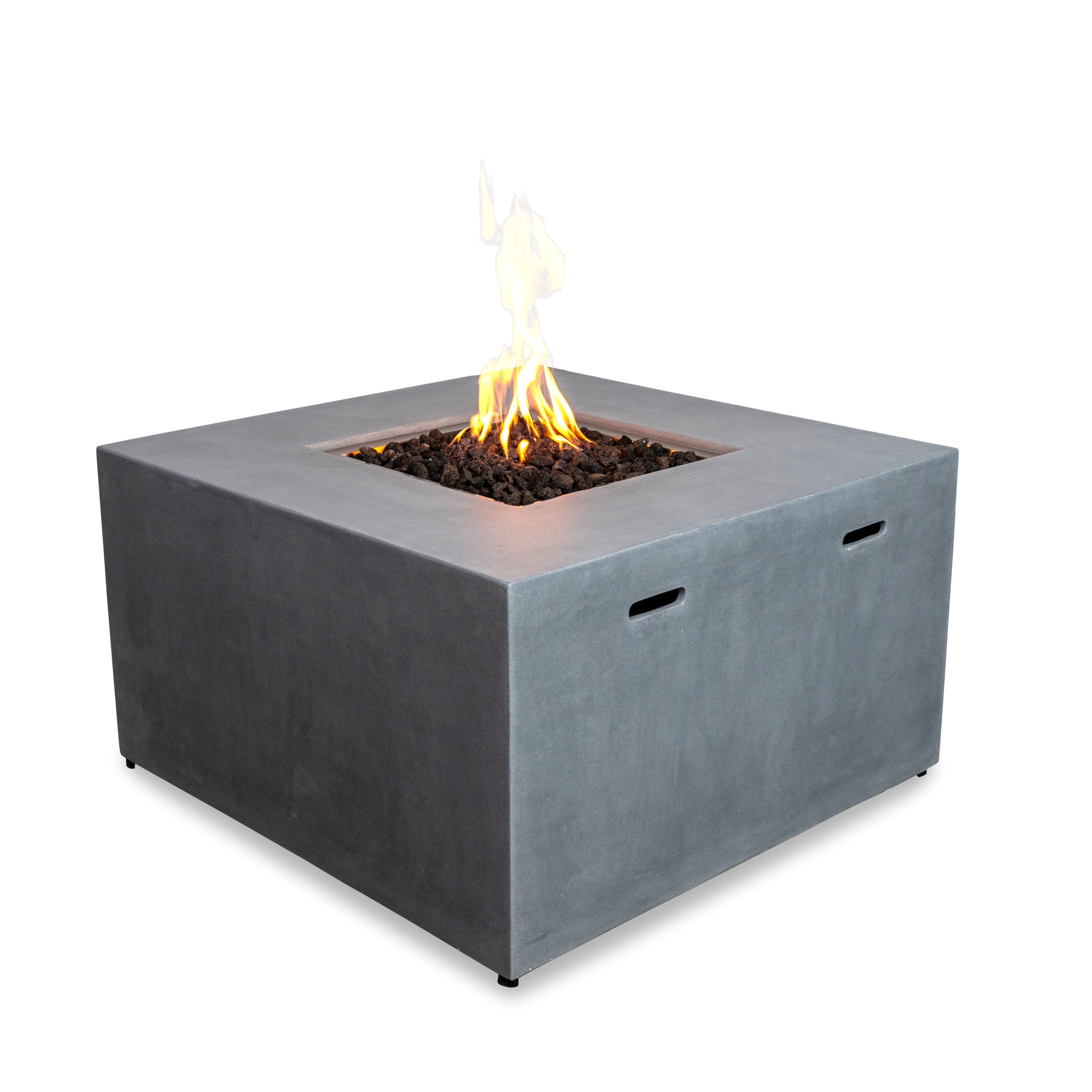 Beton 42" Square Hidden Propane Tank Gas Fire Pit#Finish_Natural Gray (GY)