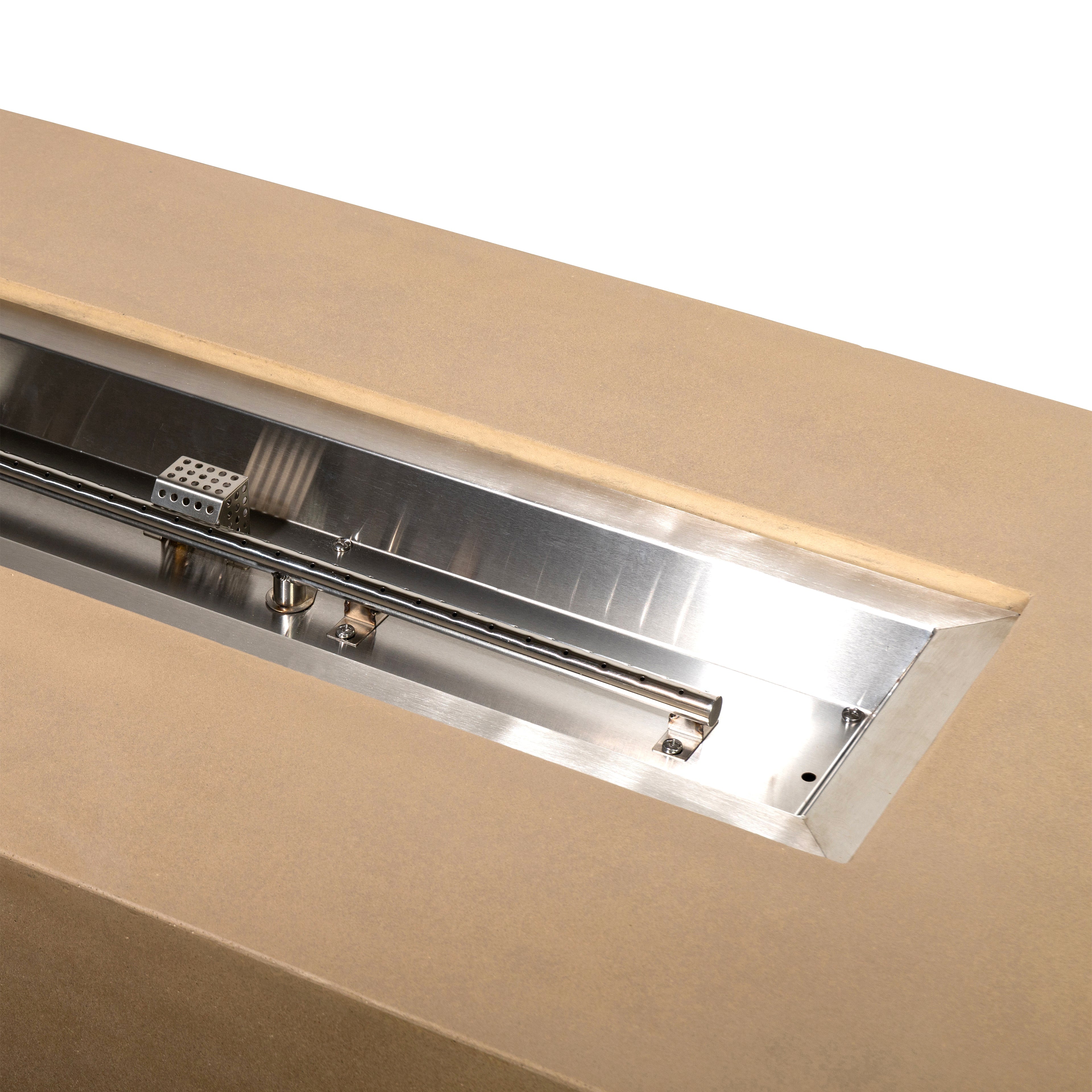 Beton 55" Rectangular Natural Gas Fire Pit#Finish_Sand