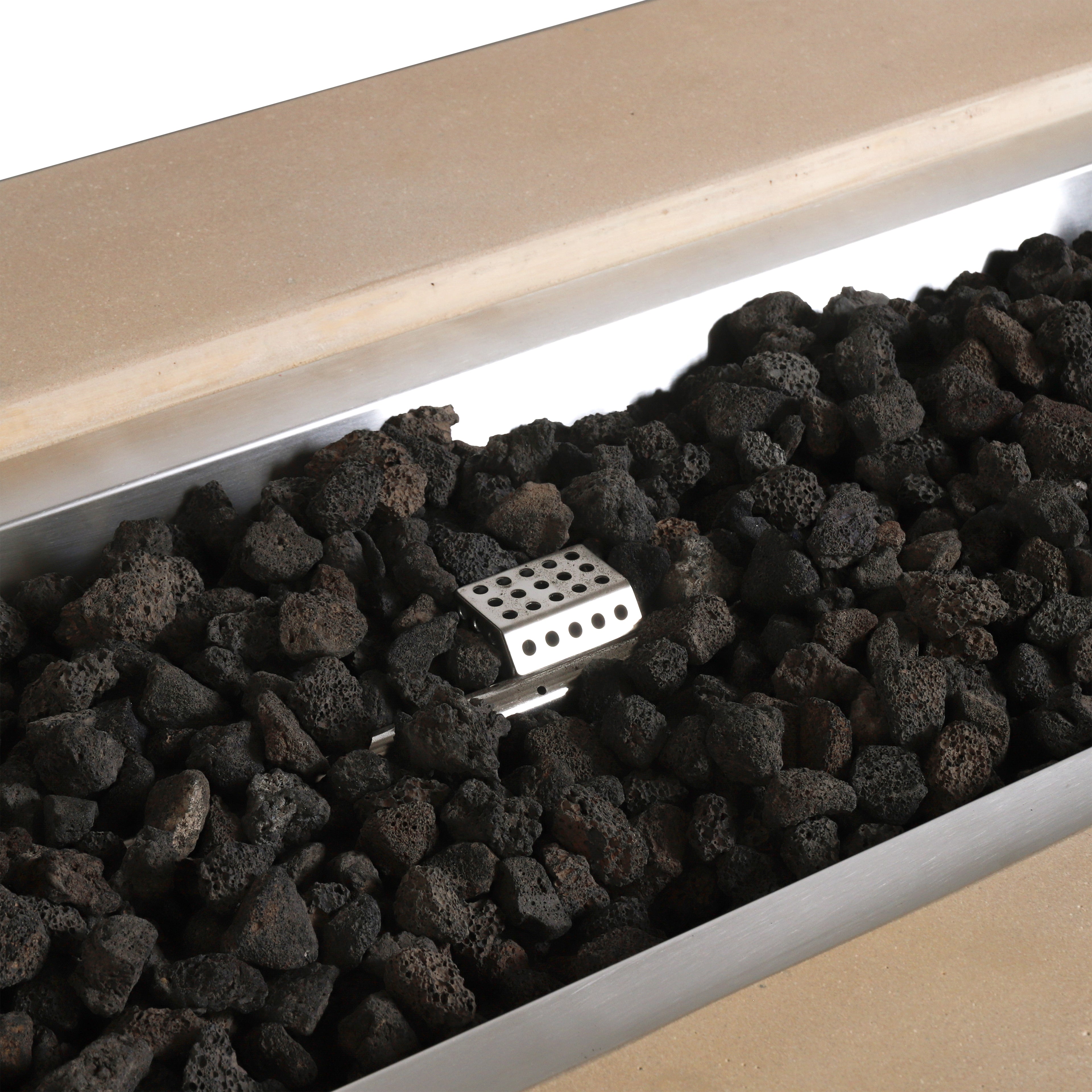 Beton 72" Rectangular Gas Fire Pitt#Finish_Sand (SD)