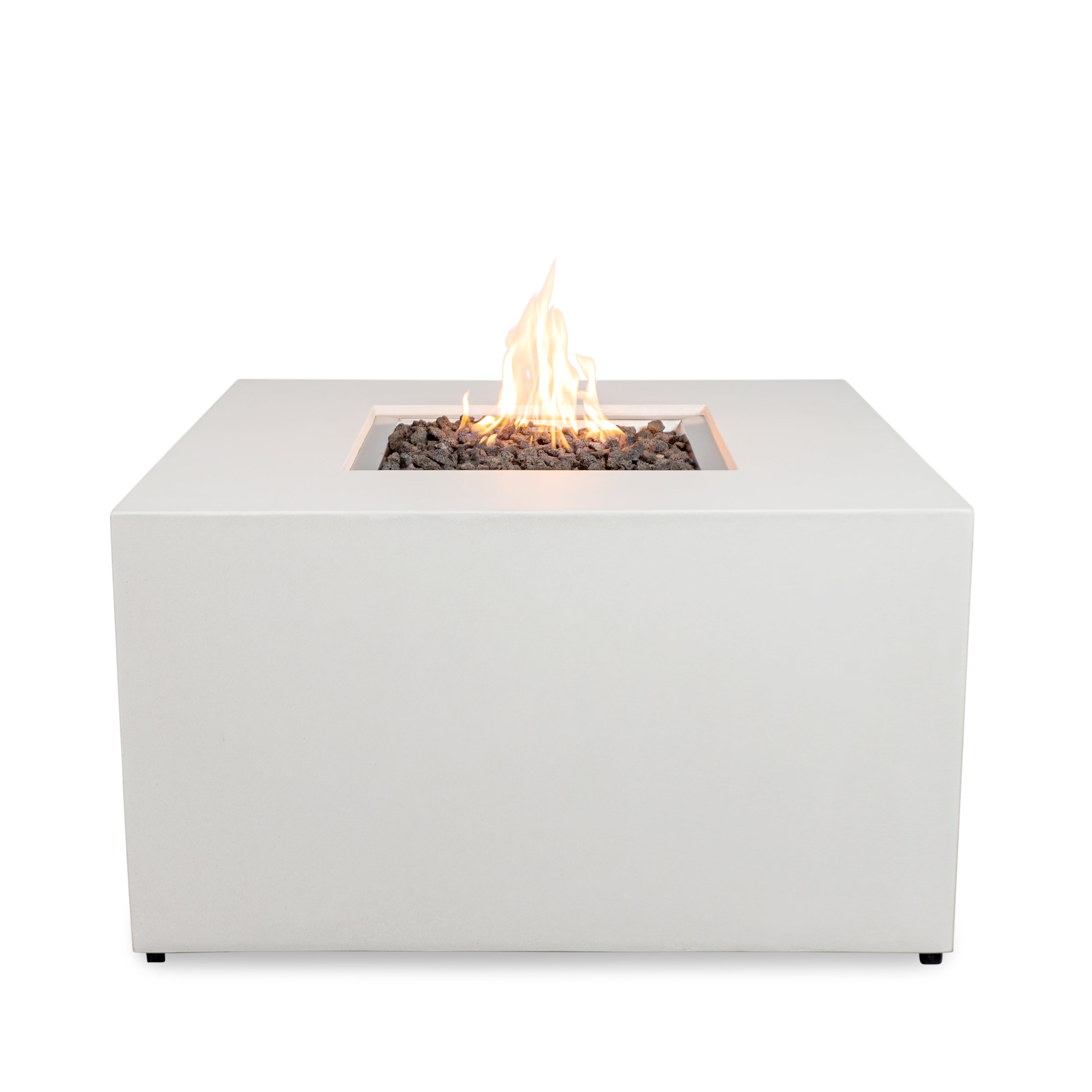 Beton 42" Square Hidden Propane Tank Gas Fire Pit#Finish_White (WT)