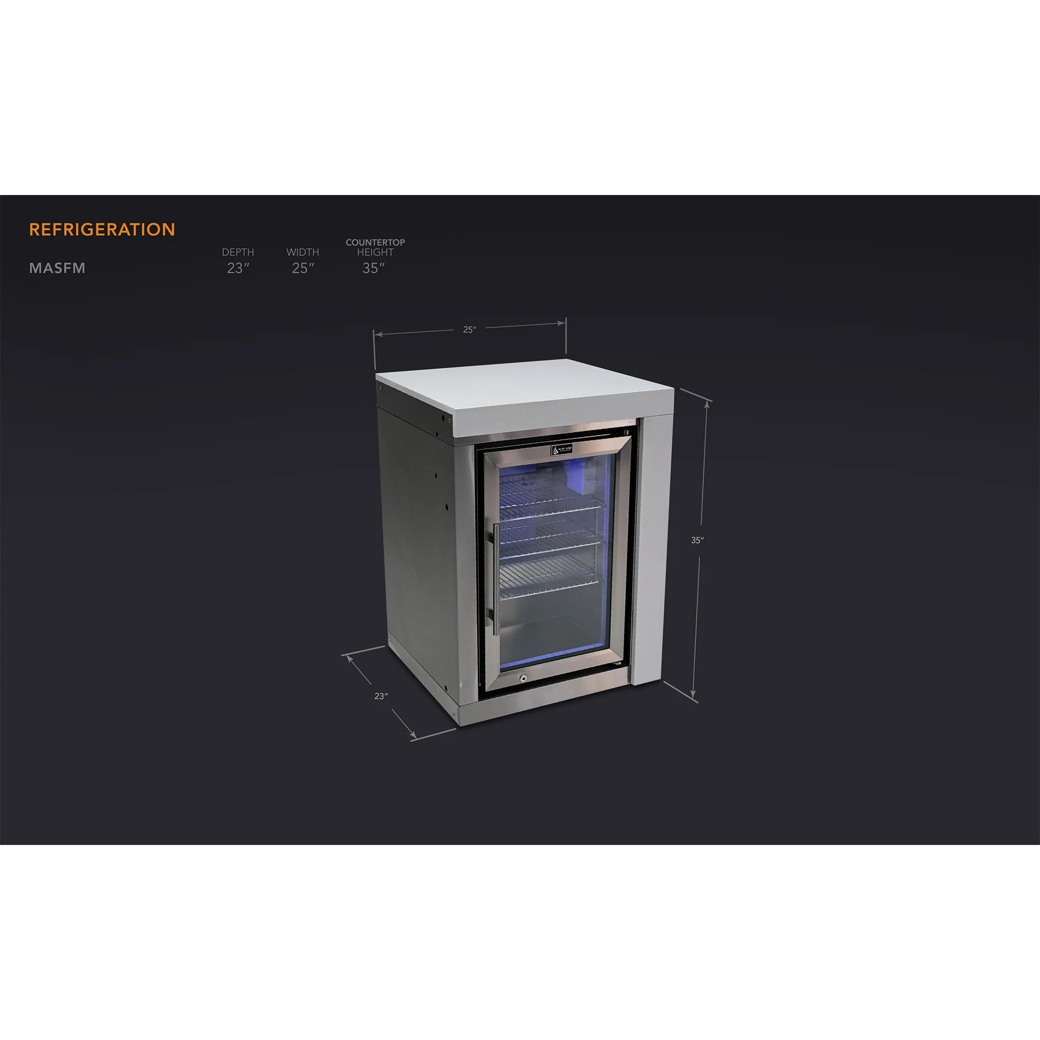 2.6 Cu. Ft. Outdoor Rated Stainless Steel Refrigerator Cabinet Module