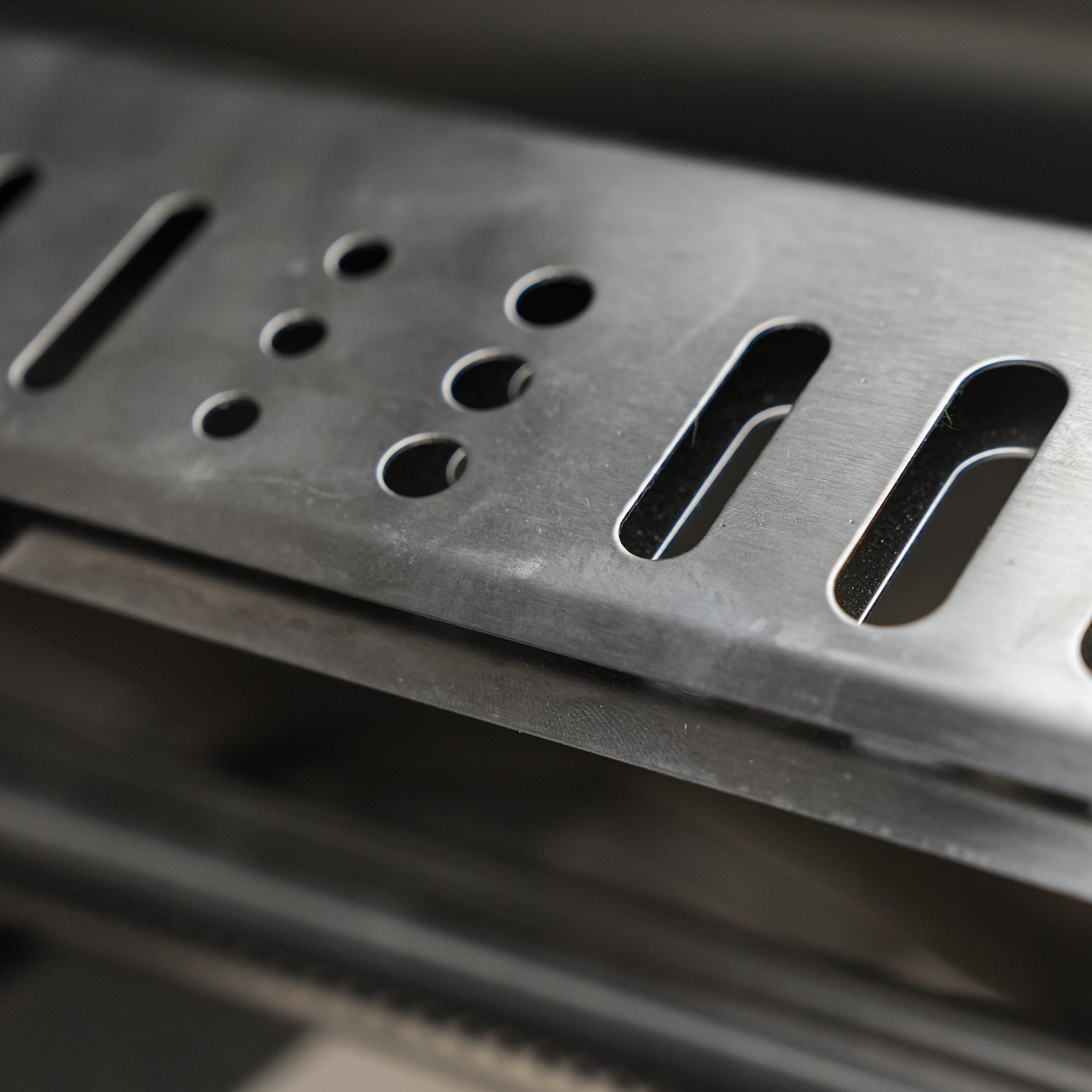 805 10 ft. Black Stainless Steel 6-Burner Outdoor Kitchen Island with 45-Degree Corners and Fridge Cabinet