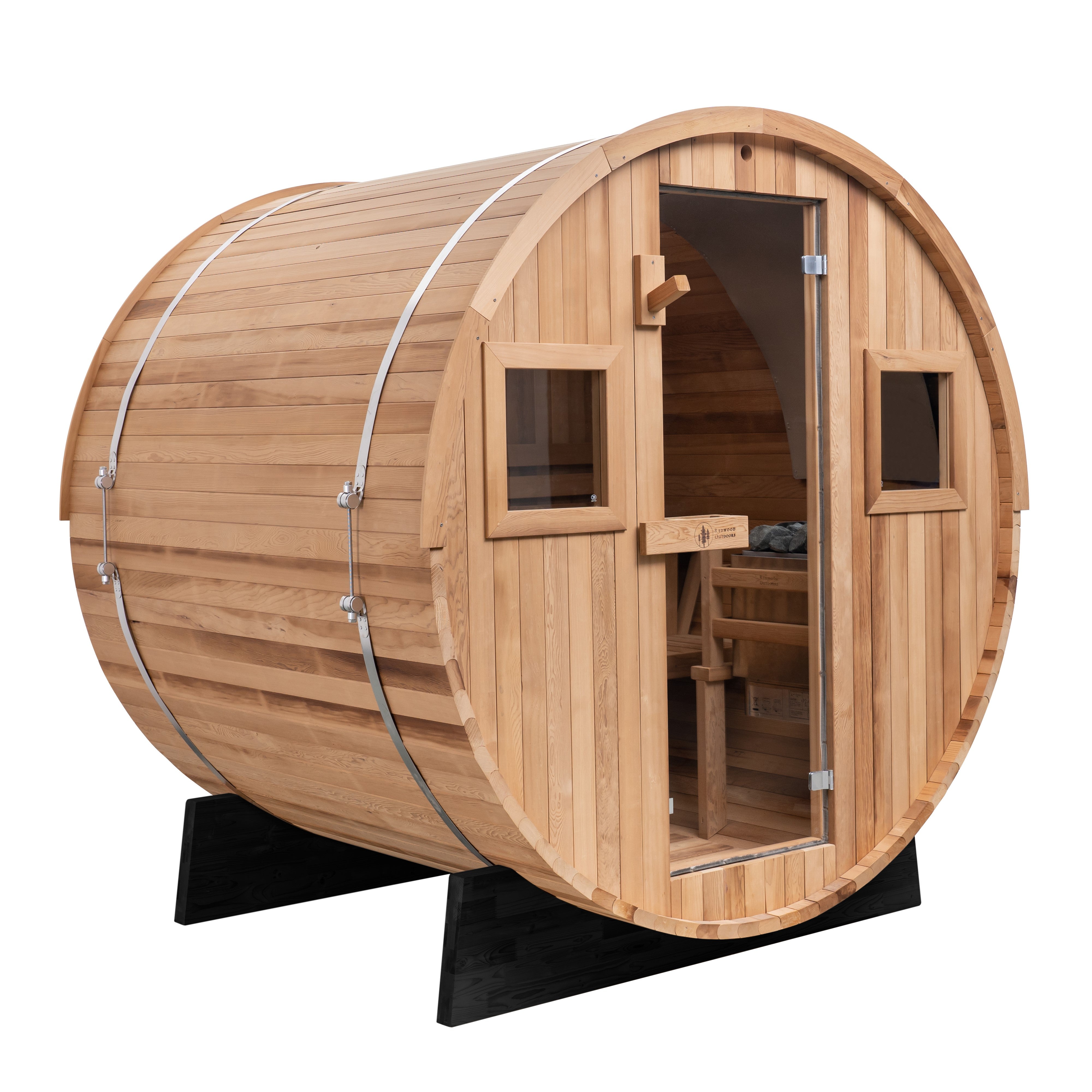 6-Person Extra-Wide Barrel Outdoor Sauna