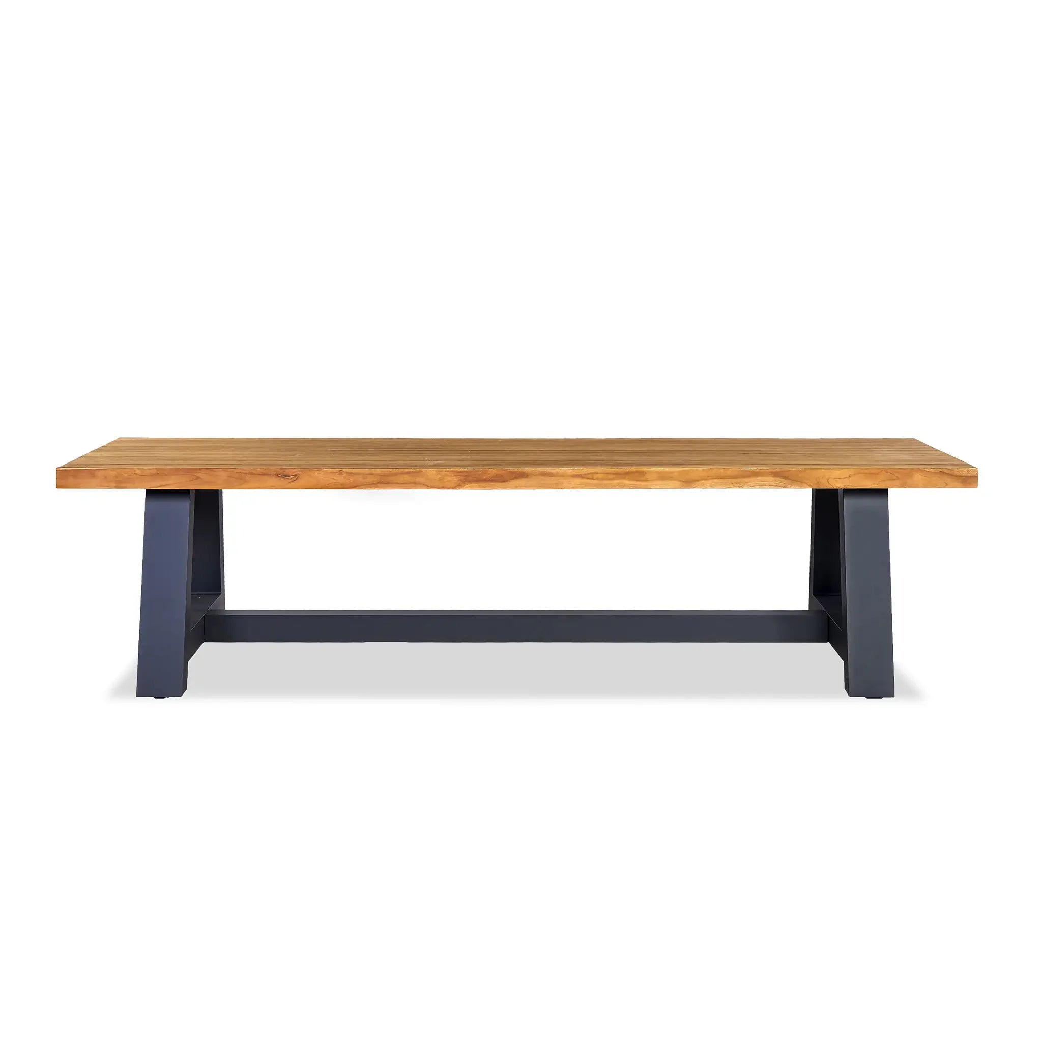 Harmonia Living Pacifica Mill 6 to 7 Seat Aluminum Reclaimed Teak Patio Dining Set with Bench 47