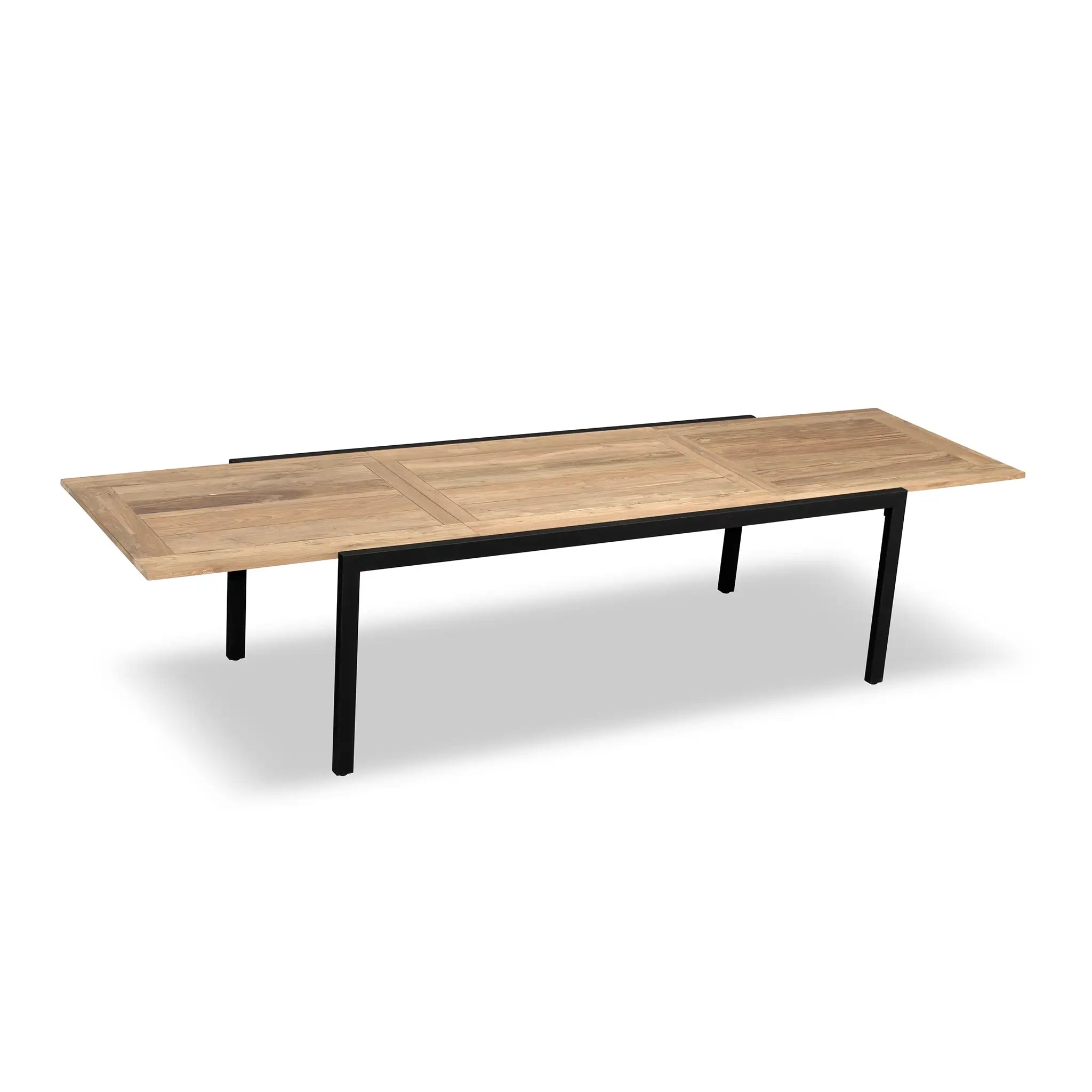 Harmonia Living Pacifica Communal 12 Seat Aluminum Extendable Reclaimed Teak Dining Set 52