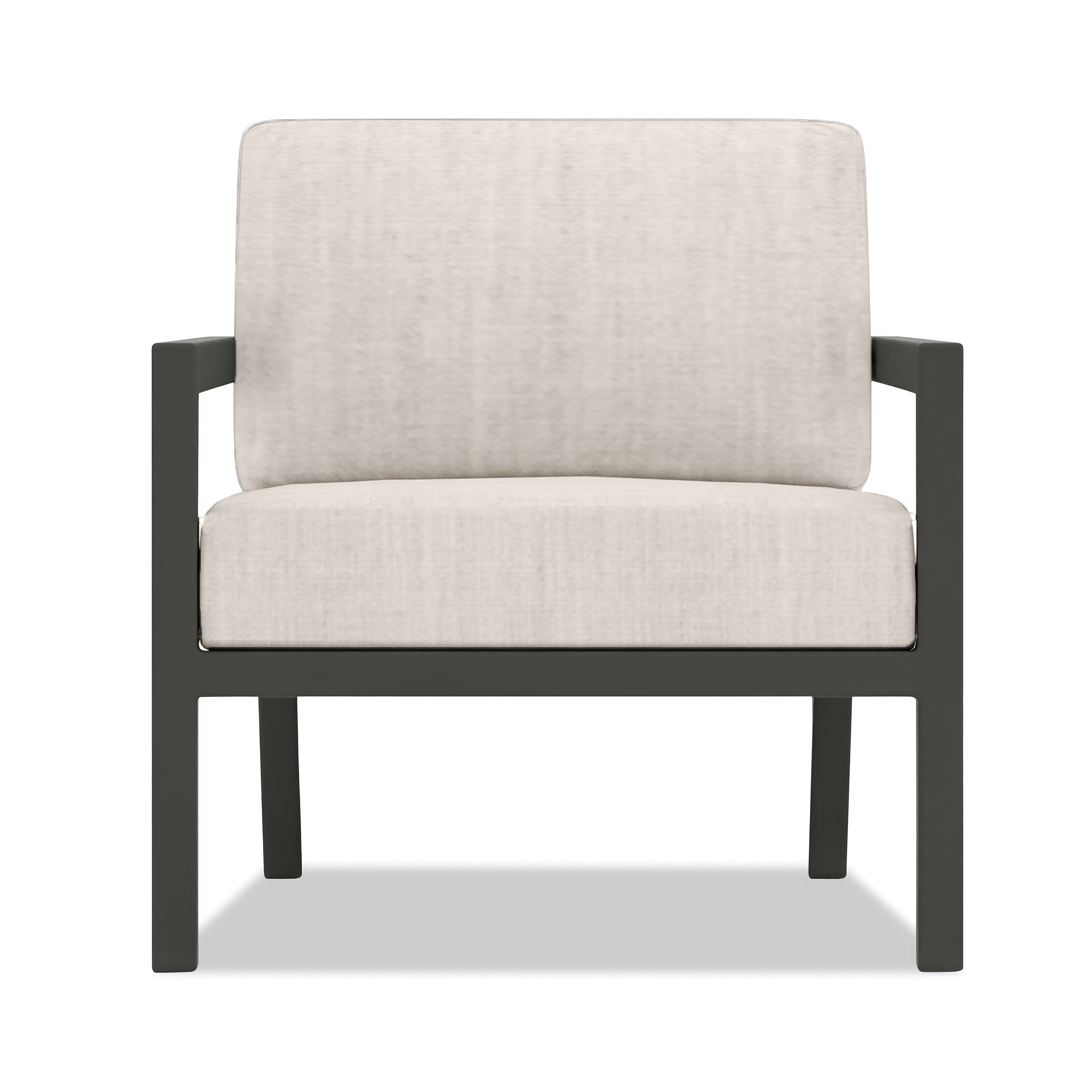 Pacifica Classic 4 Piece Aluminum Loveseat Set#Finish_Slate#Fabric_Cast Silver