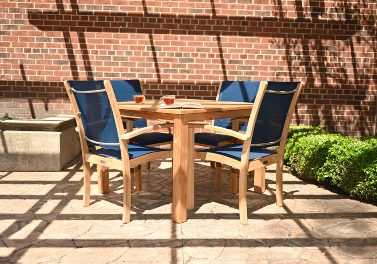 Riviera Stacking Sling Dining Arm Chair view 10