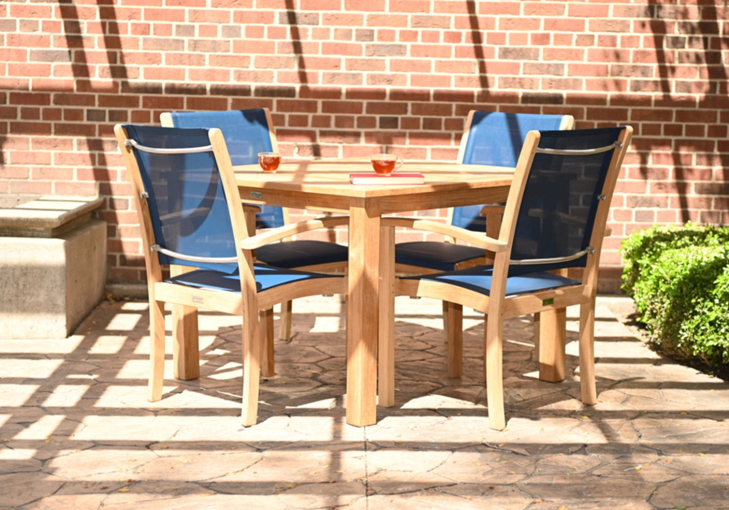 Riviera Stacking Sling Dining Arm Chair view 11