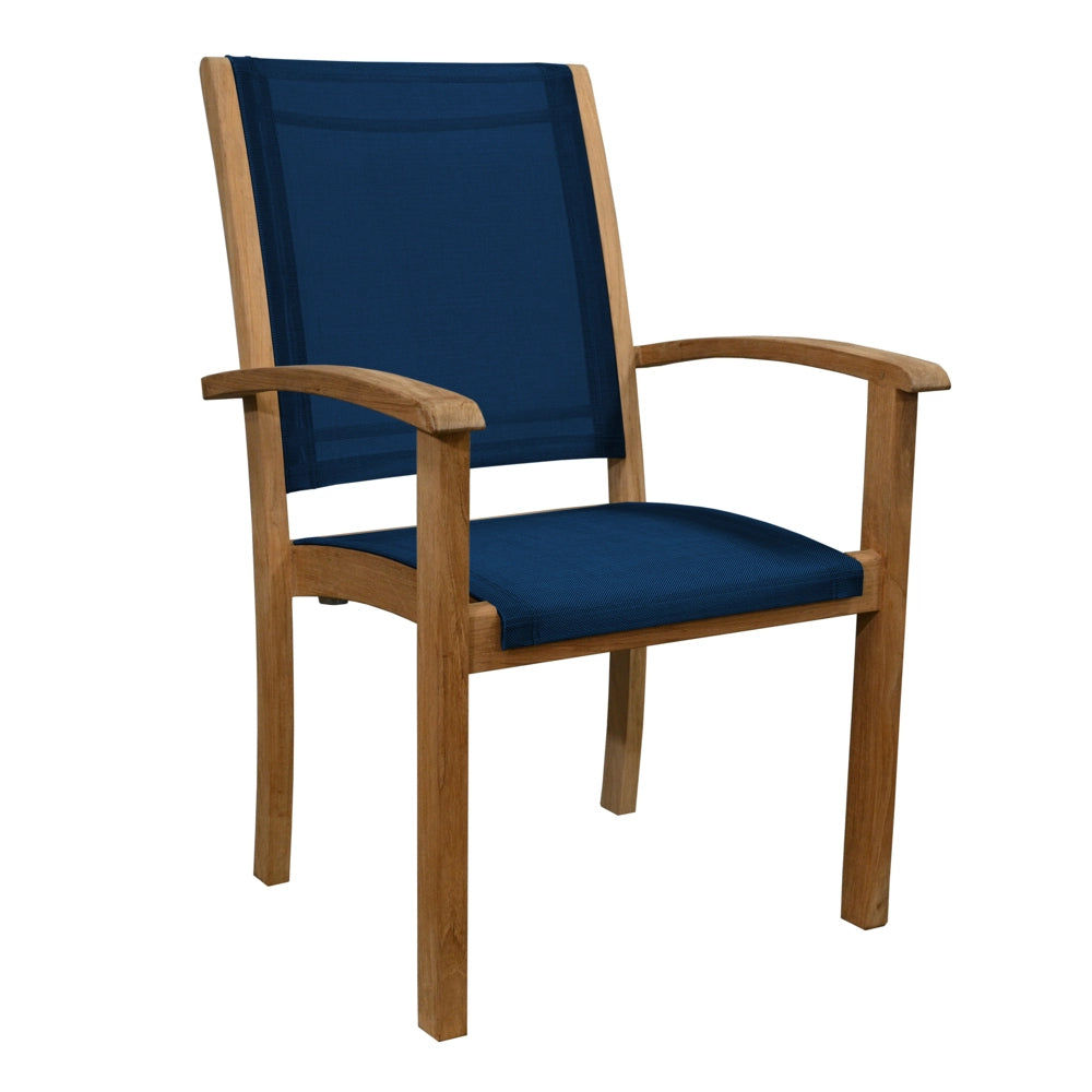 Riviera Stacking Sling Dining Arm Chair view 3