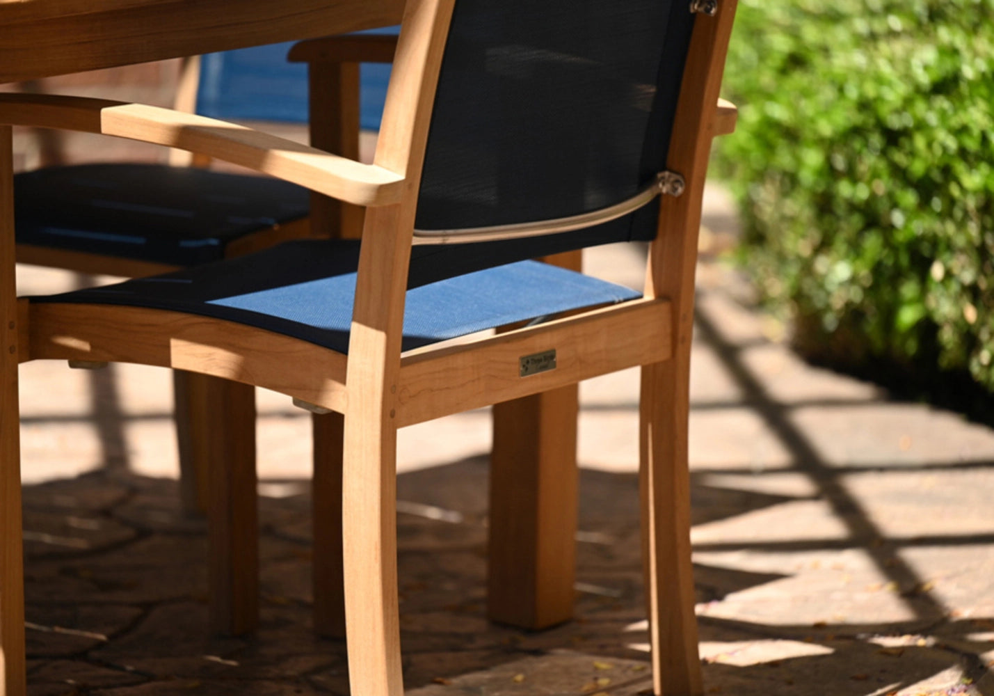 Riviera Stacking Sling Dining Arm Chair view 7