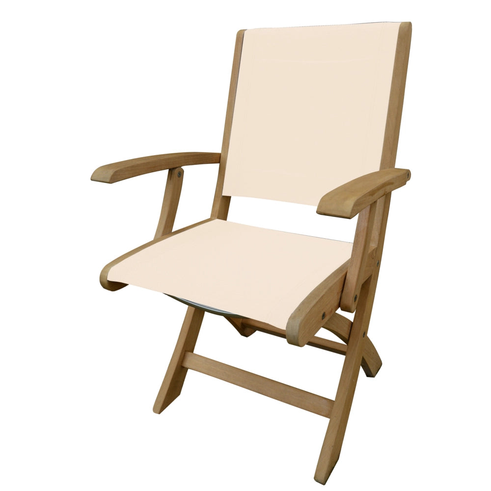 Riviera Folding Sling Dining Arm Chair view 2