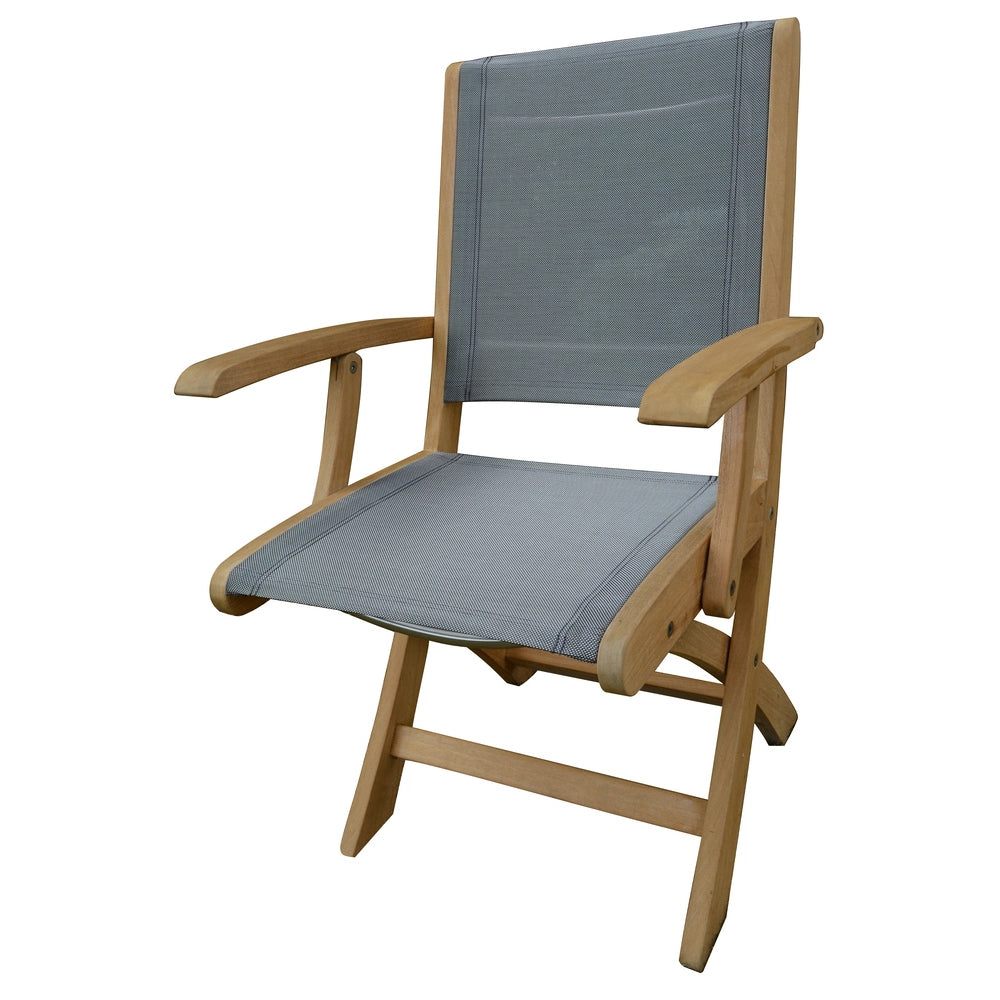 Riviera Folding Sling Dining Arm Chair view 4