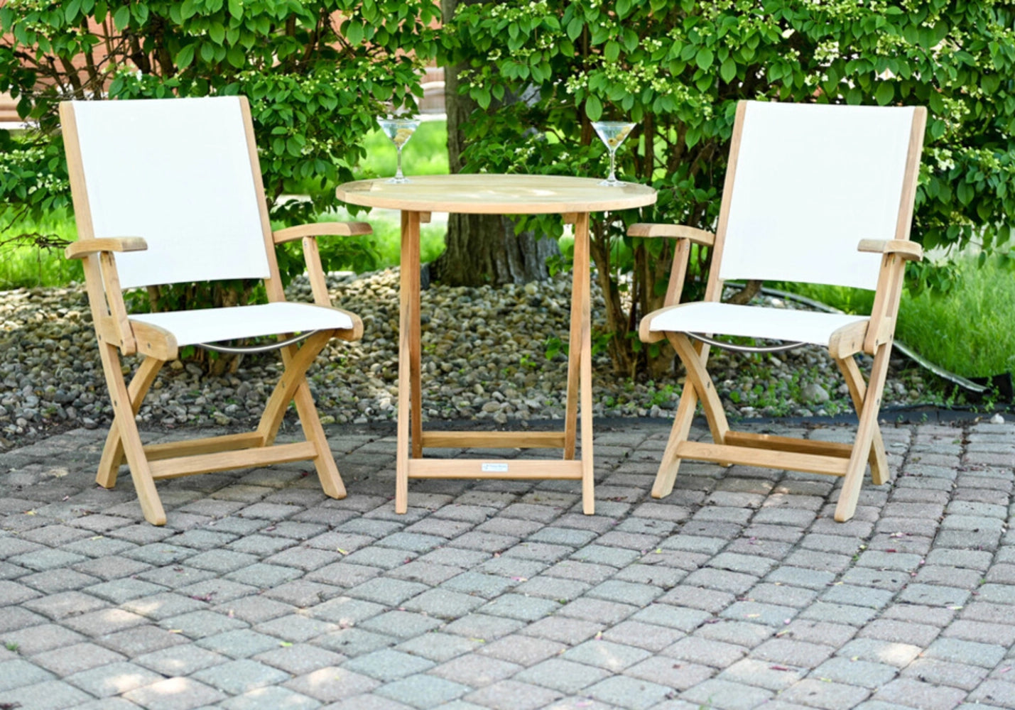 Riviera Folding Sling Dining Arm Chair view 9