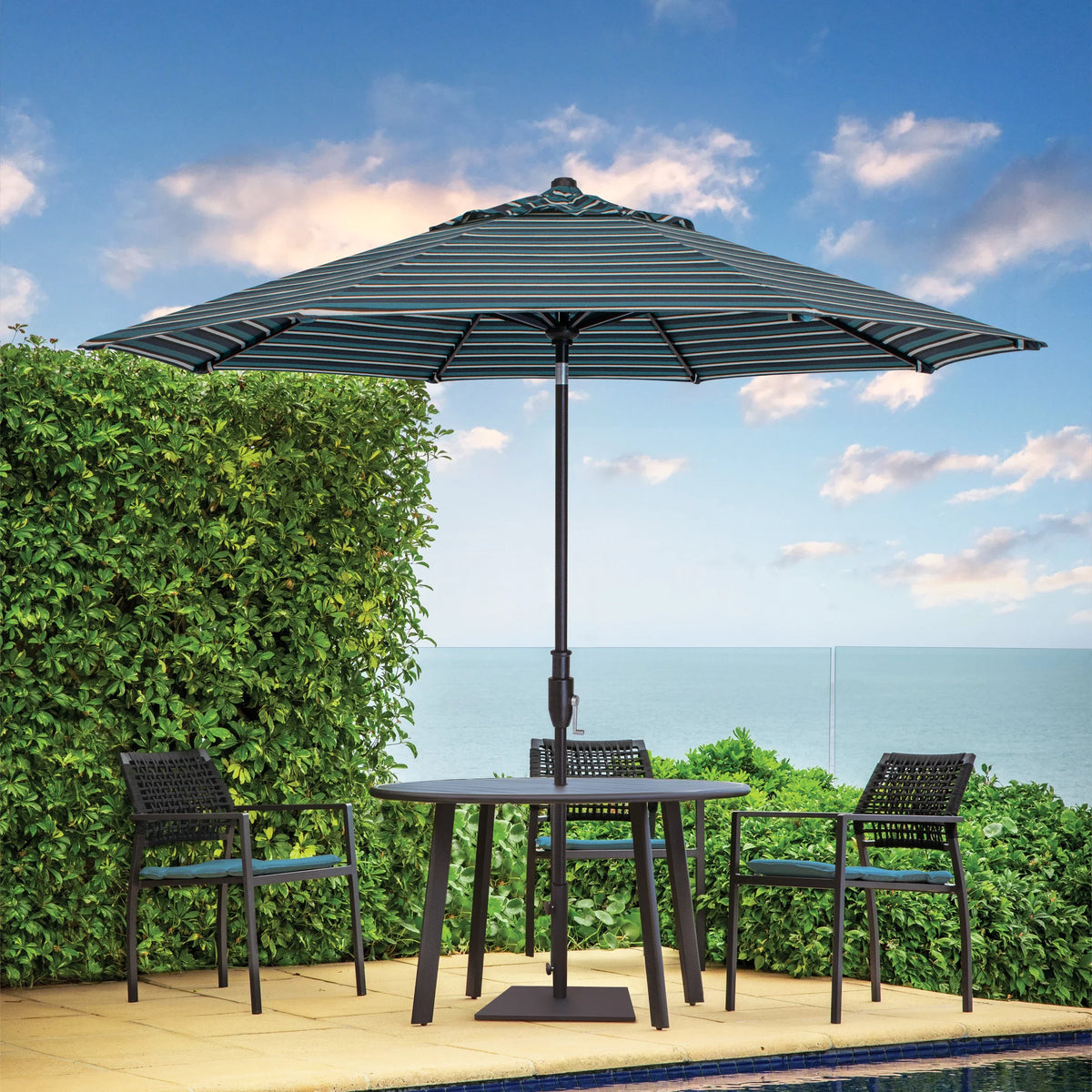 garden treasures market patio umbrella Shop 7.5' PUSH BUTTON TILT by Treasure you can add both flair and comfort to your outdoor living area Shop 9' Auto Tilt Market