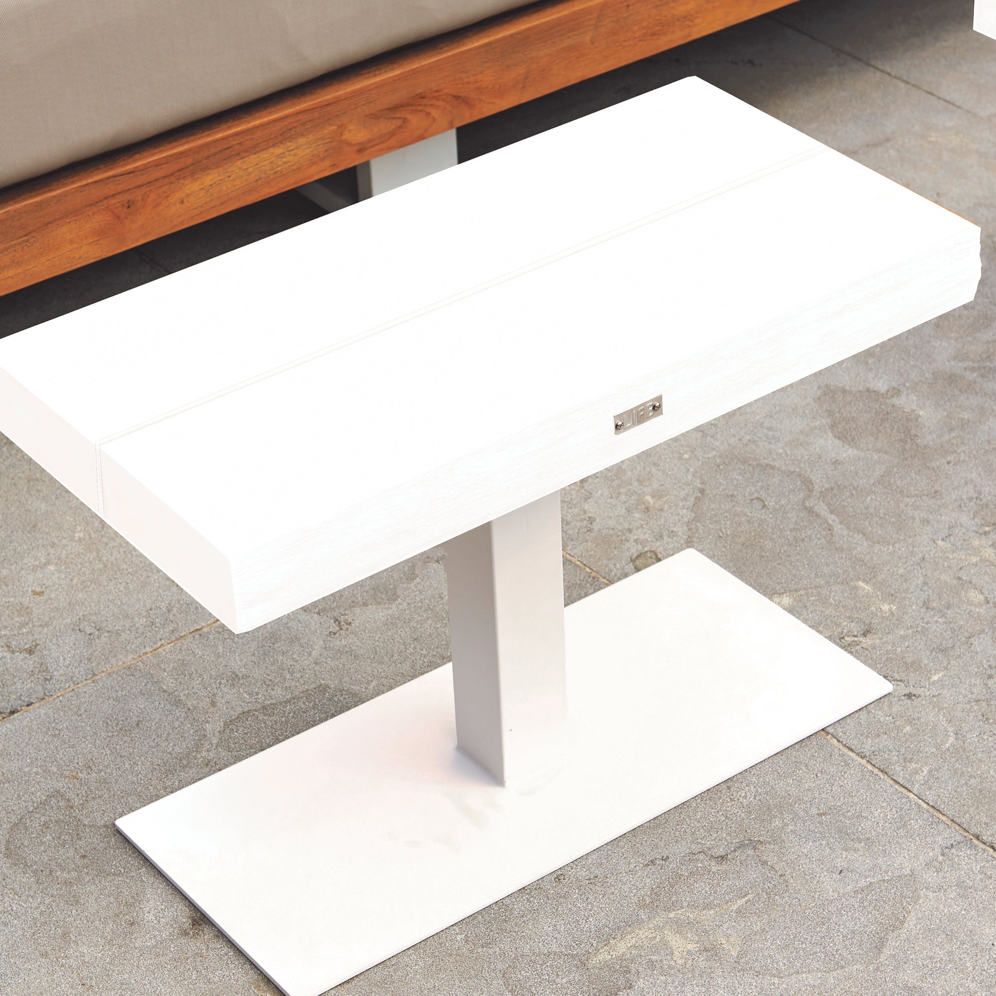 Fitz Roy White Aluminum Side Table