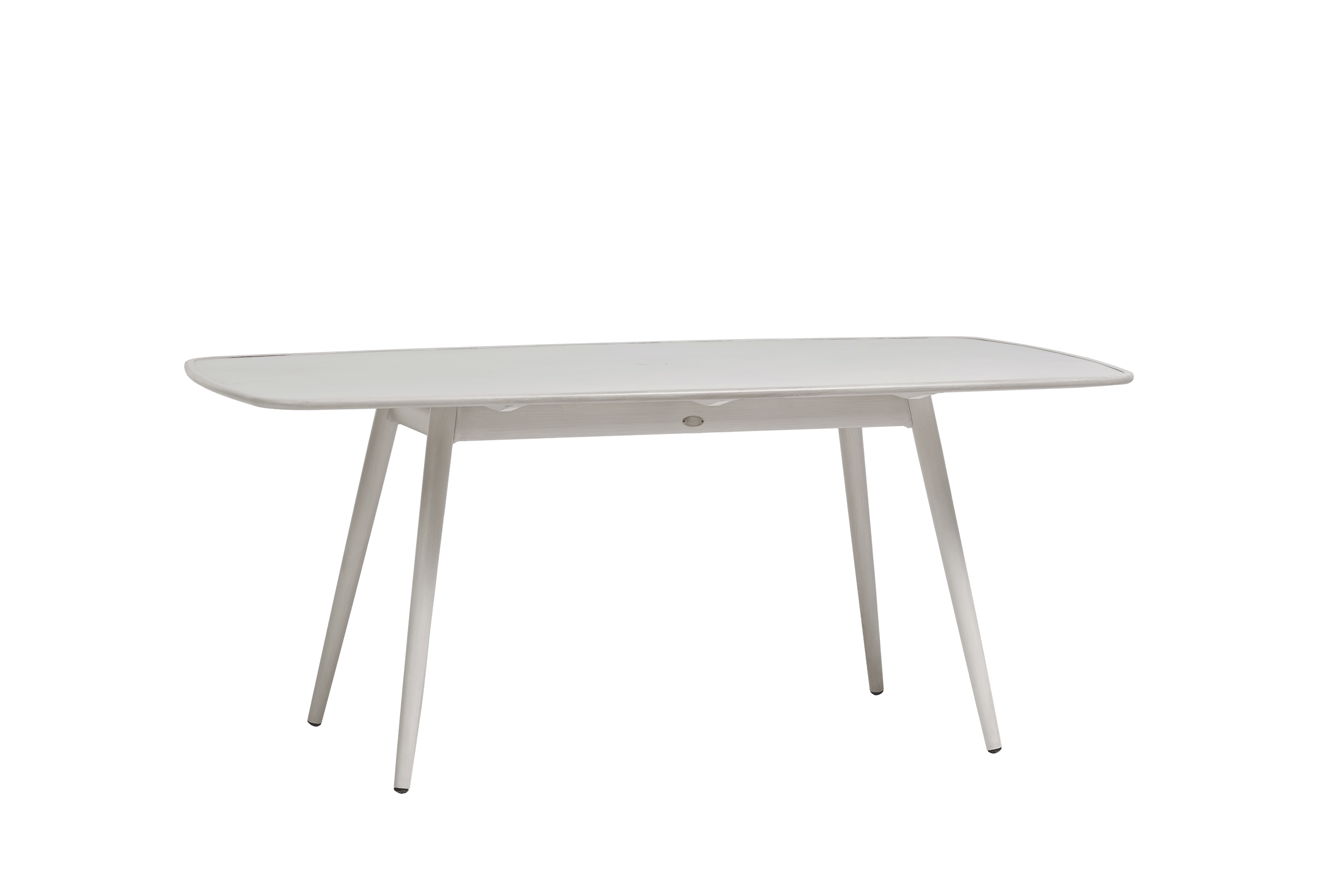 Coconut Grove Alinea 71" x 39" Rectangular Dining Table with Umbrella Hole - Whitewash