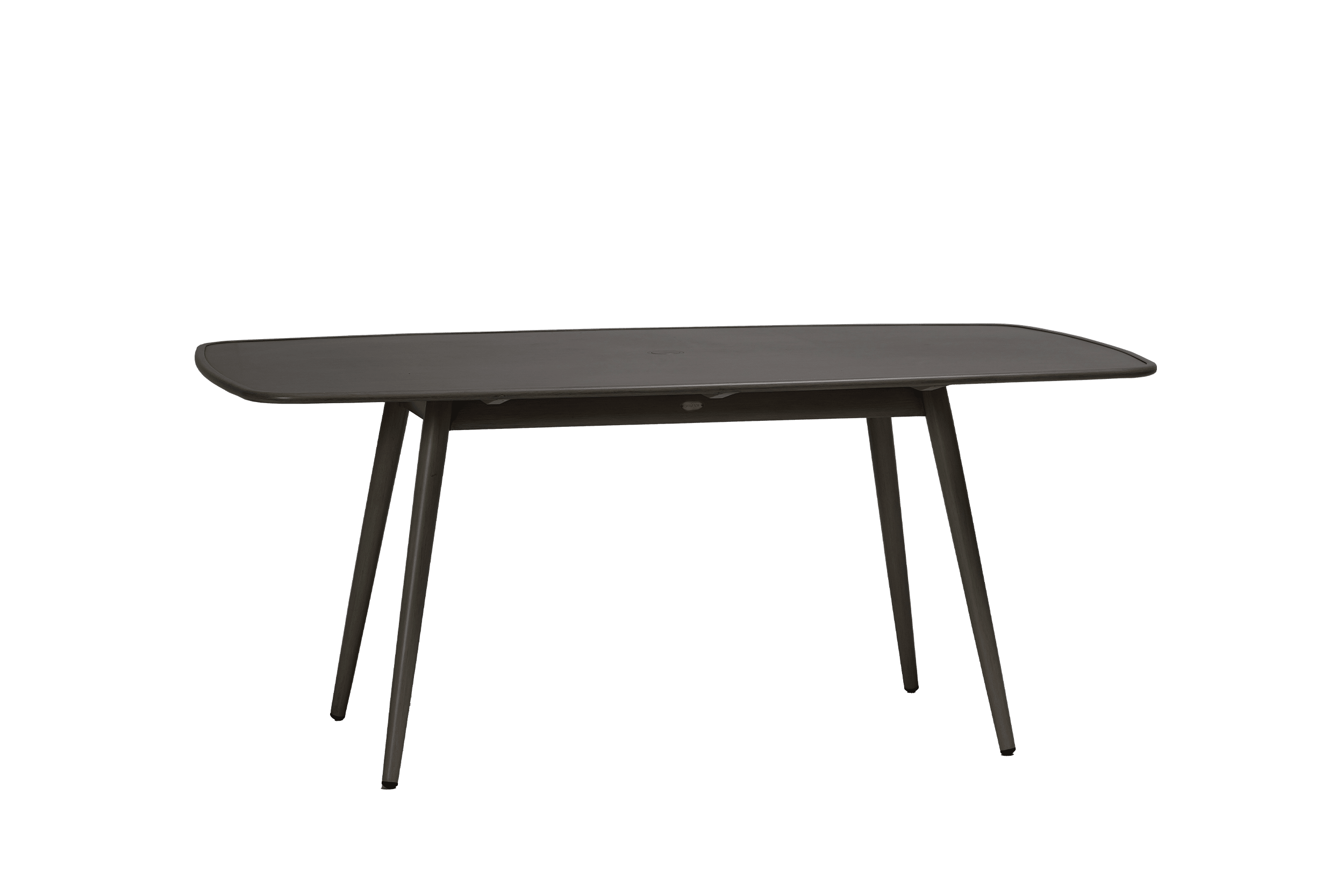 Coconut Grove Alinea 71" x 39" Rectangular Dining Table with Umbrella Hole - Ash Grey