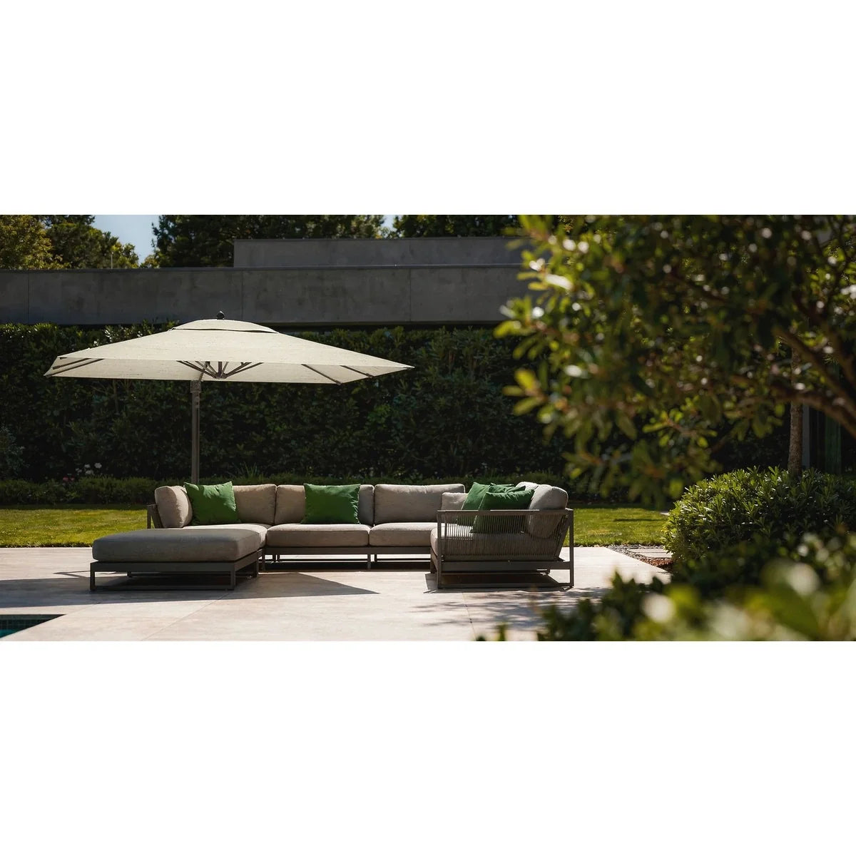 Aurora 10' Square Fiberglass Cantilever Umbrella 2