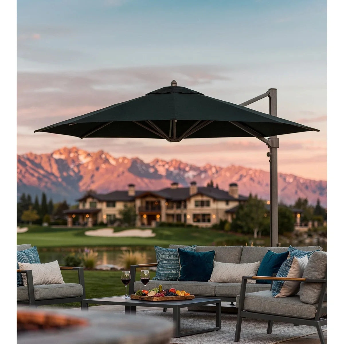 Aurora 11' Octagon Cantilever Umbrella 5