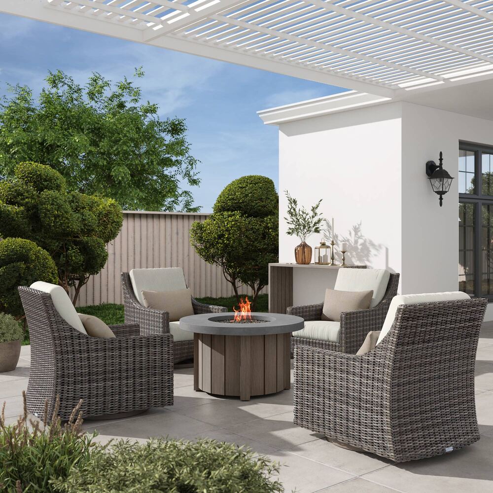 Avallon High Back Swivel Glider Club Chair 4