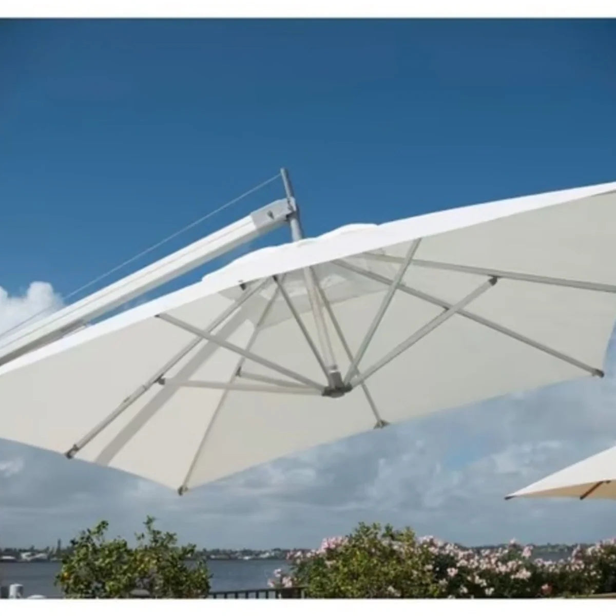 Hurricane 11' Square Aluminum Cantilever Umbrella 5