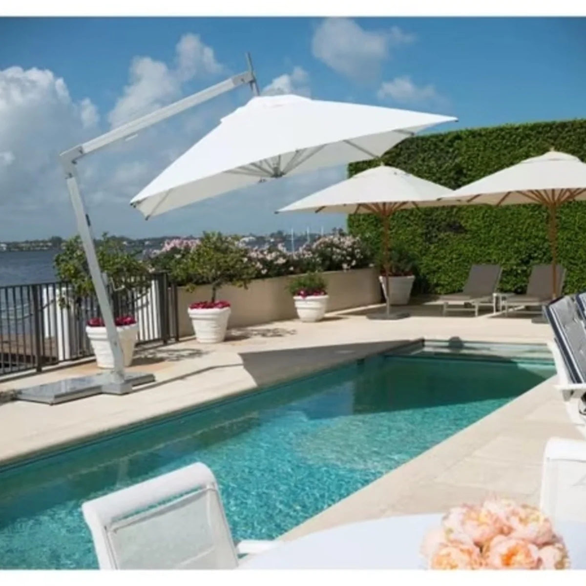 Hurricane 11' Square Aluminum Cantilever Umbrella 6