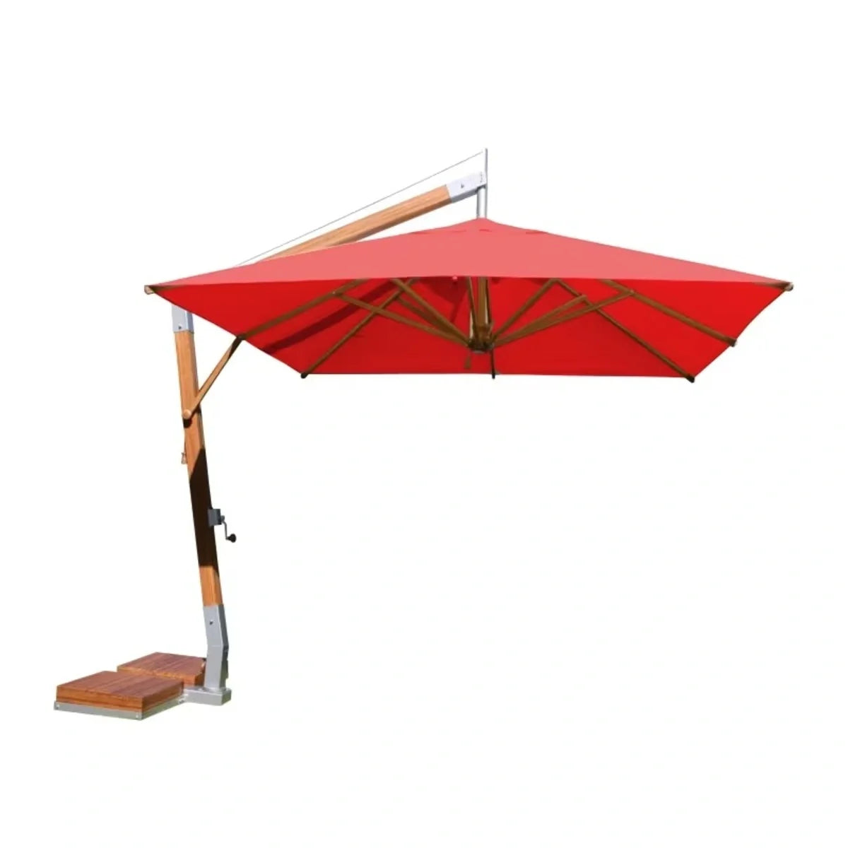 Levante 10' x 13' Rectangular Bamboo Cantilever Umbrella 10
