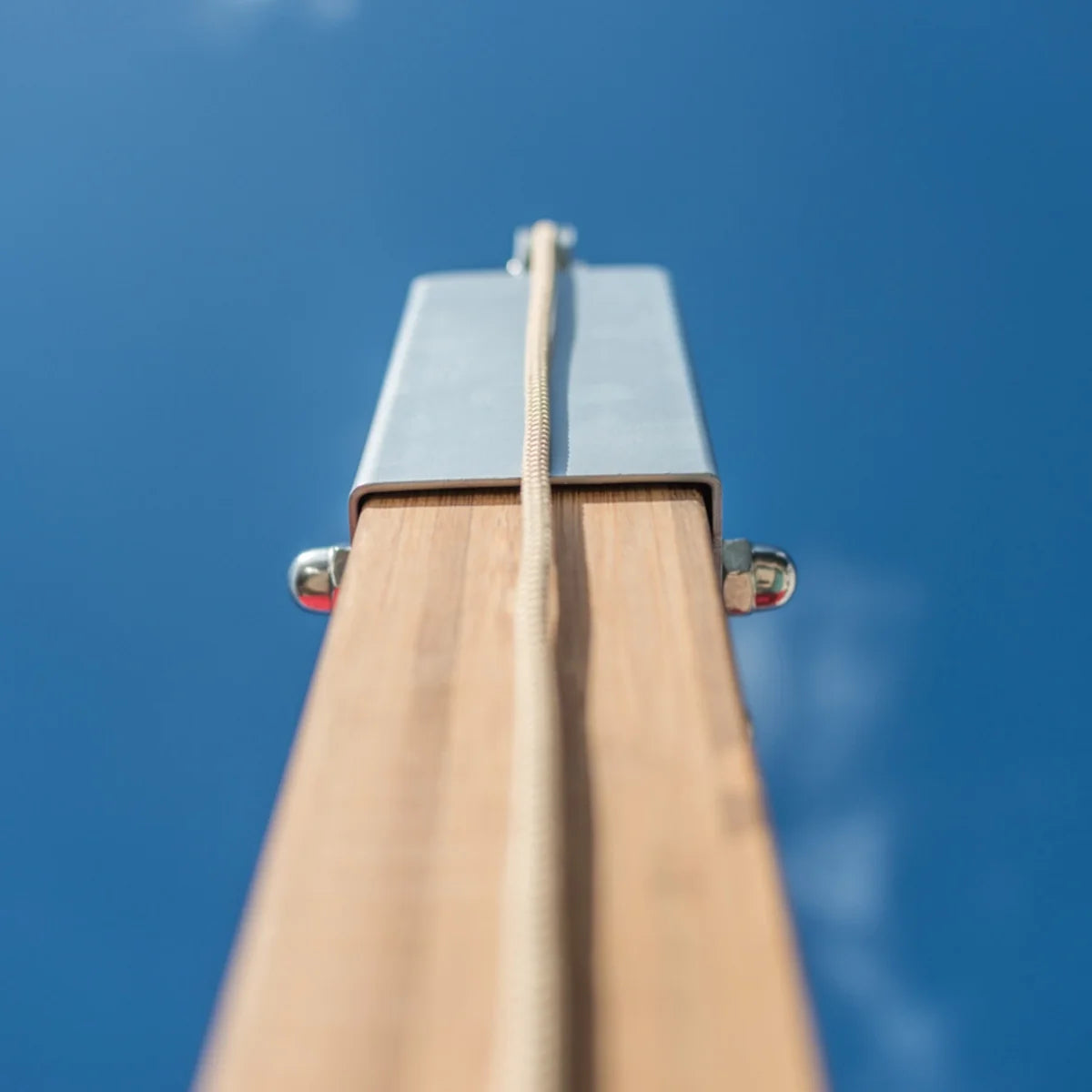Levante 11' Square Bamboo Cantilever Umbrella 10