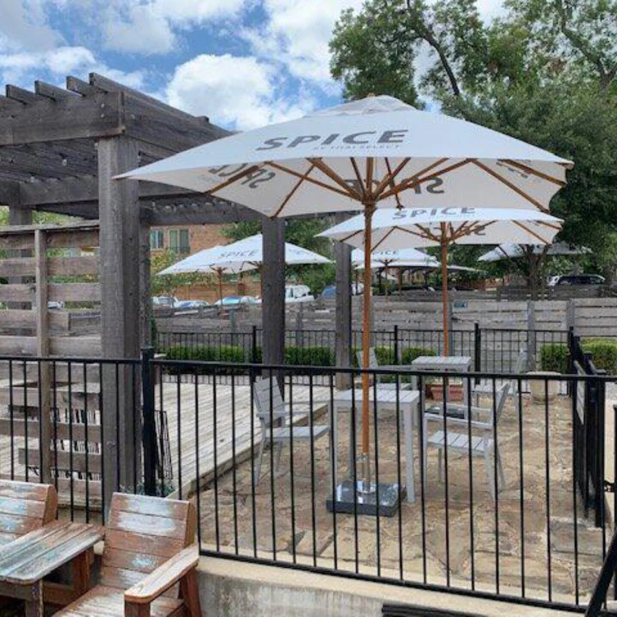 Levante 6.5' x 10' Rectangular Bamboo Market Umbrella 12