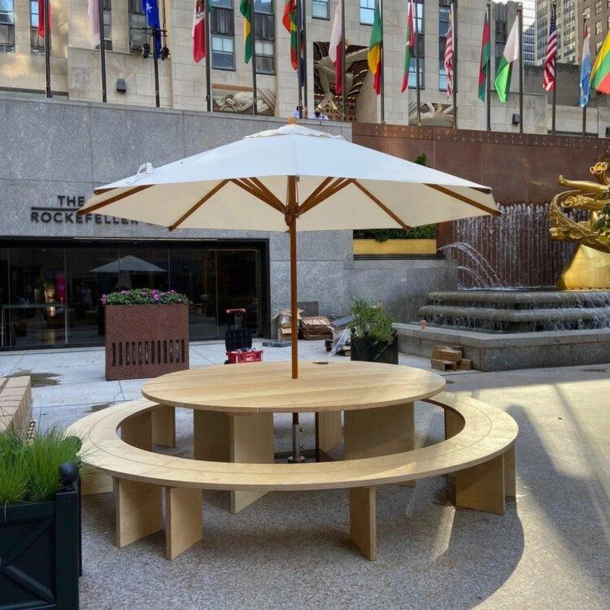 Levante 8.5' Round Bamboo Market Umbrella 15