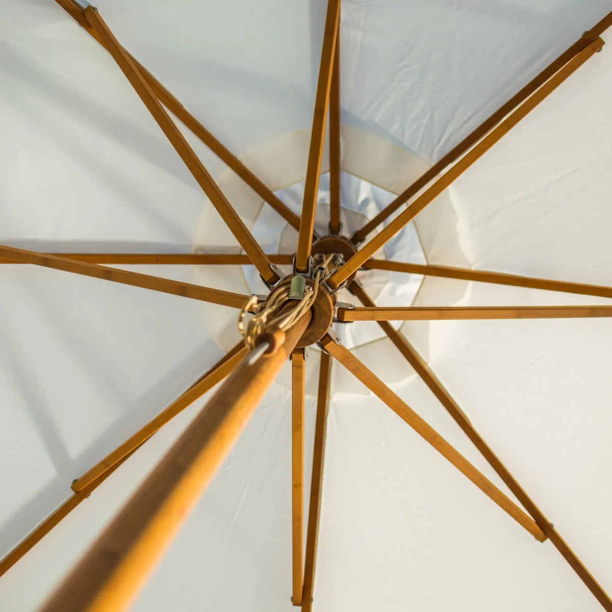 Levante 8.5' x 11.5' Rectangular Bamboo Market Umbrella 16