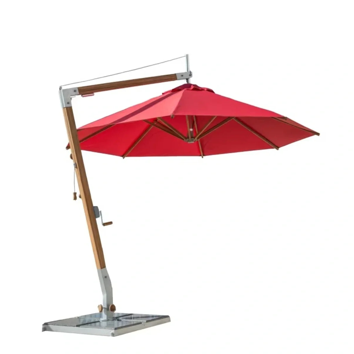 Sirocco 10' Round Bamboo Cantilever Umbrella 10