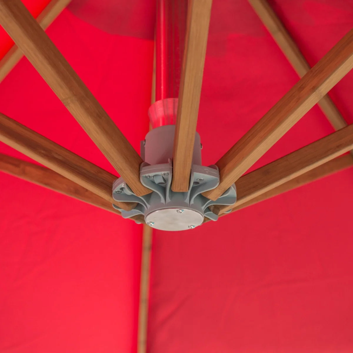 Sirocco 10' Round Bamboo Cantilever Umbrella 12