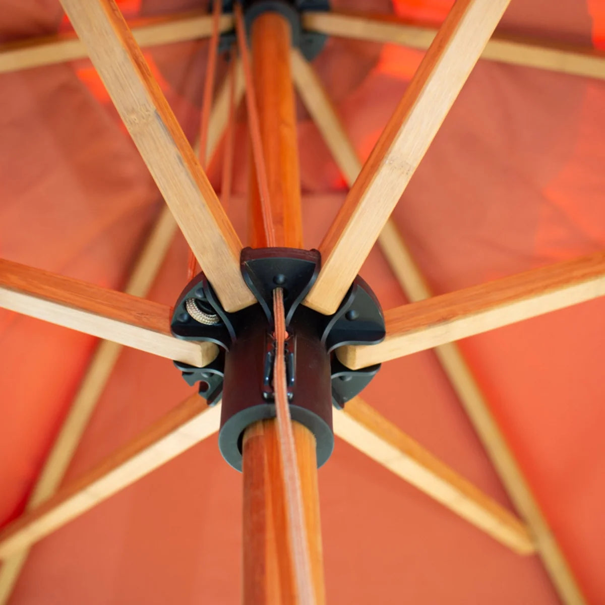 Sirocco 9' Round Bamboo Market Umbrella 15