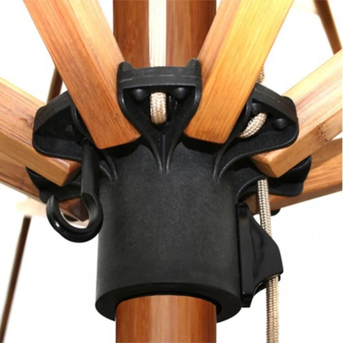 Sirocco 9' Round Bamboo Market Umbrella 16