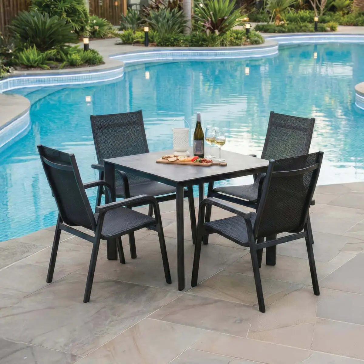 Basic Plus Stackable Arm Chair - Set Of 4