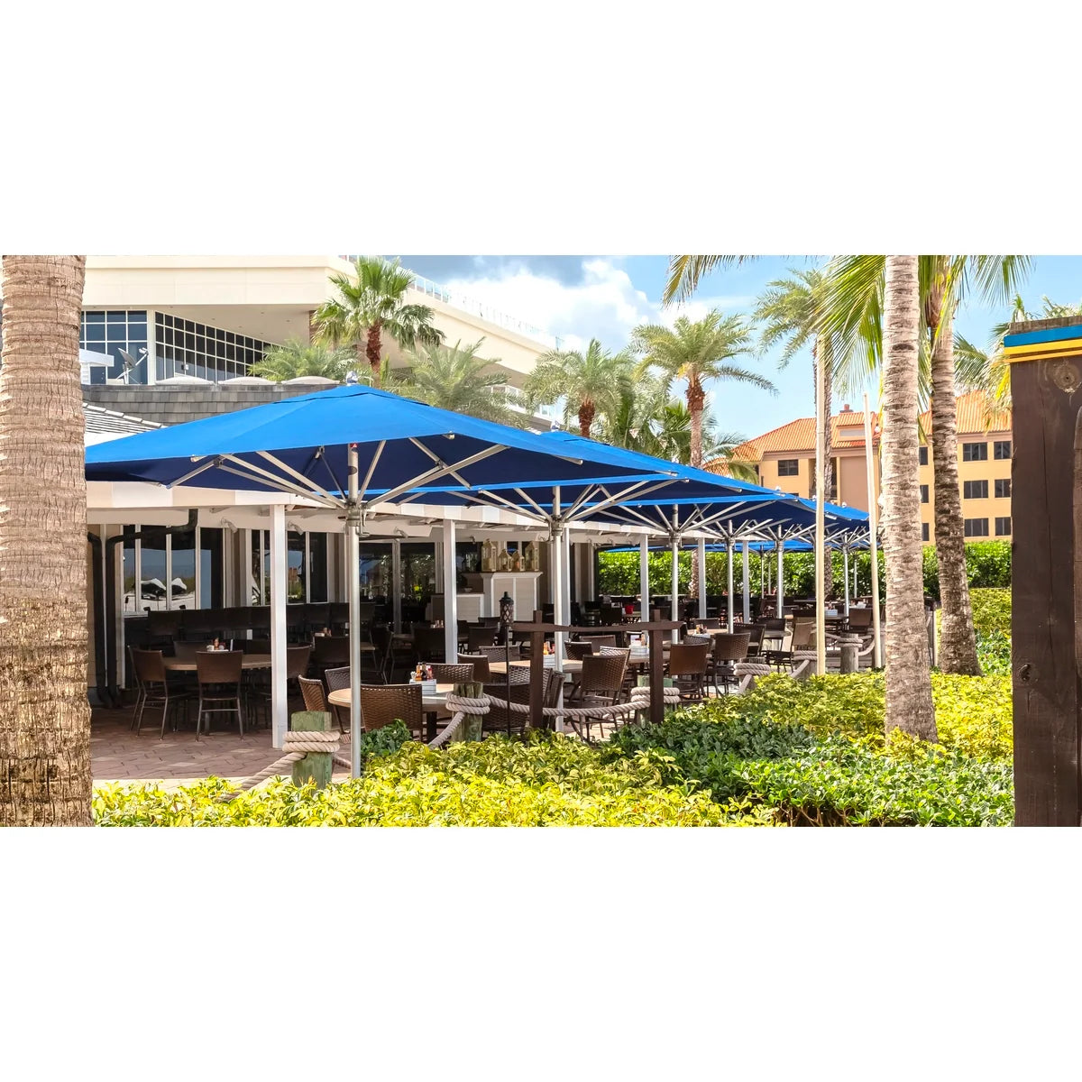 Bay Master Max Classic Center Post 10' Square Umbrella-5
