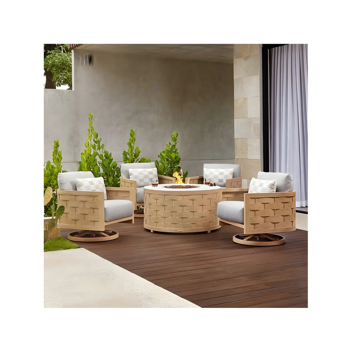 Biscayne 42" Round Fire Pit Table 3