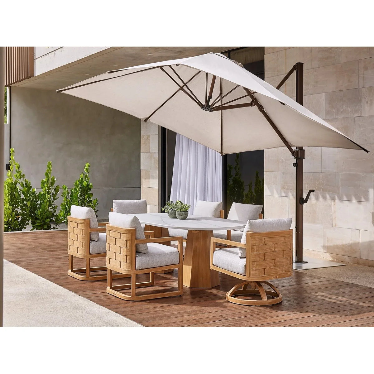 Biscayne Cushioned Dining Arm Chair 1