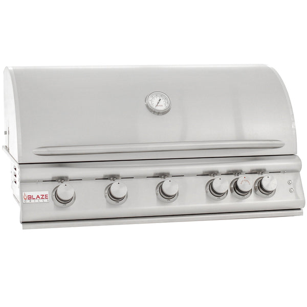 Premium LTE 40" Stainless Steel 5-Burner Built-In Gas Grill