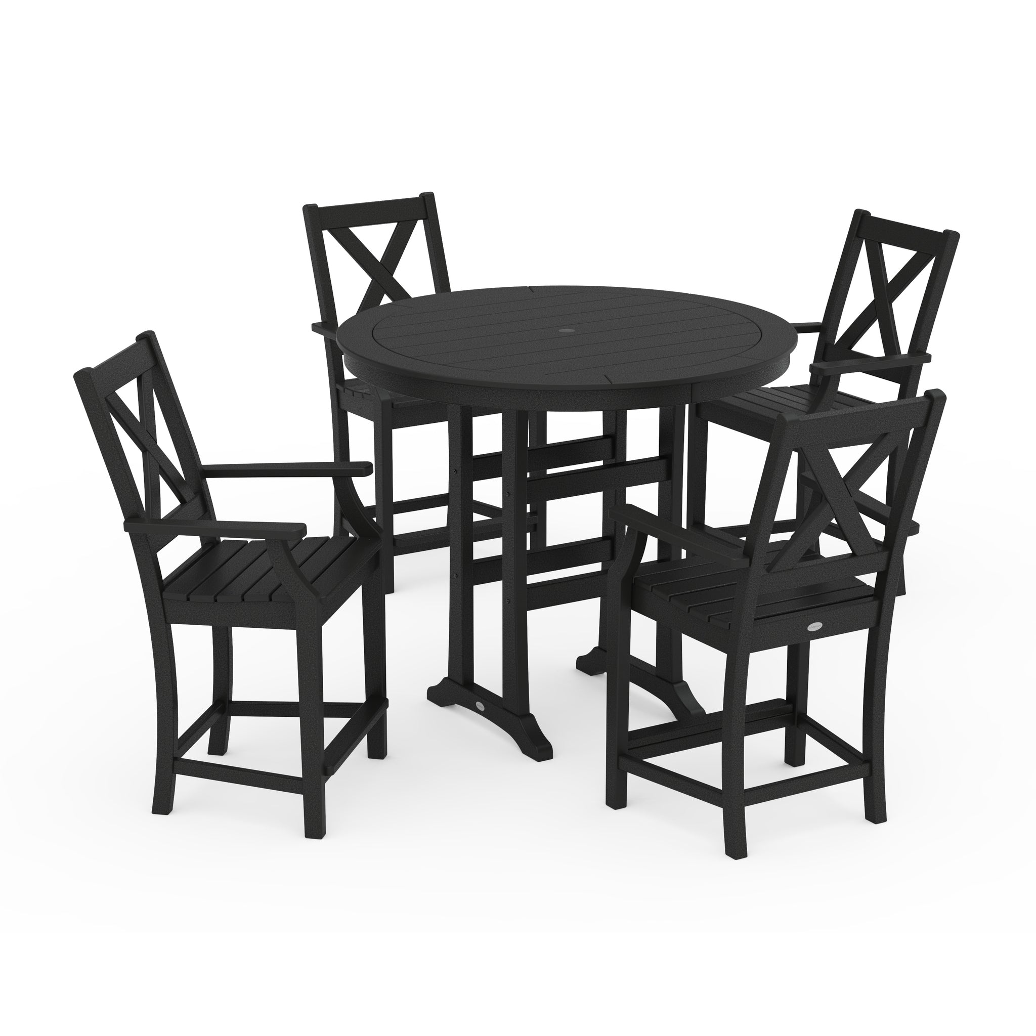 Braxton 5-Piece Nautical Trestle Arm Chair Counter Set